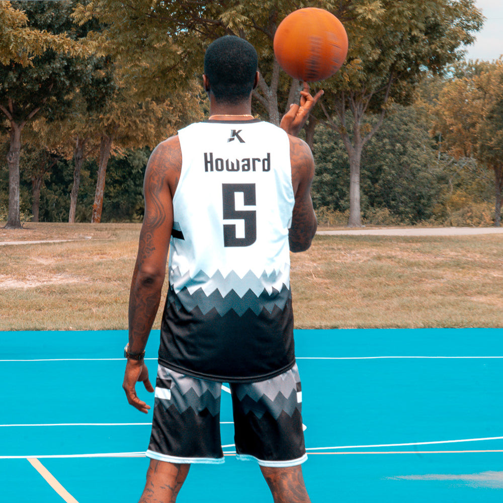 Custom Black White-Gray Double Side Sets Sportswear Basketball Jersey