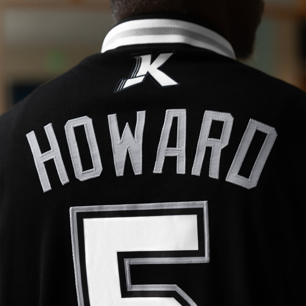 Custom Black White-Black Raglan Sleeves Varsity Full-Snap Letterman Jacket