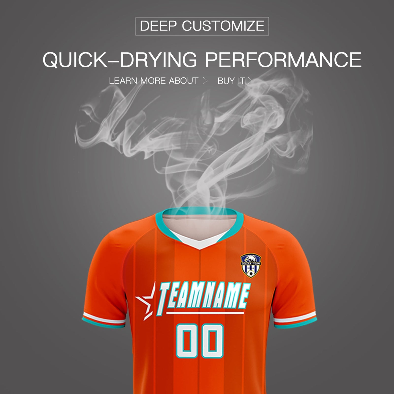 Custom Orange Classic Striped Personalized Soccer Tops/Sets Jersey
