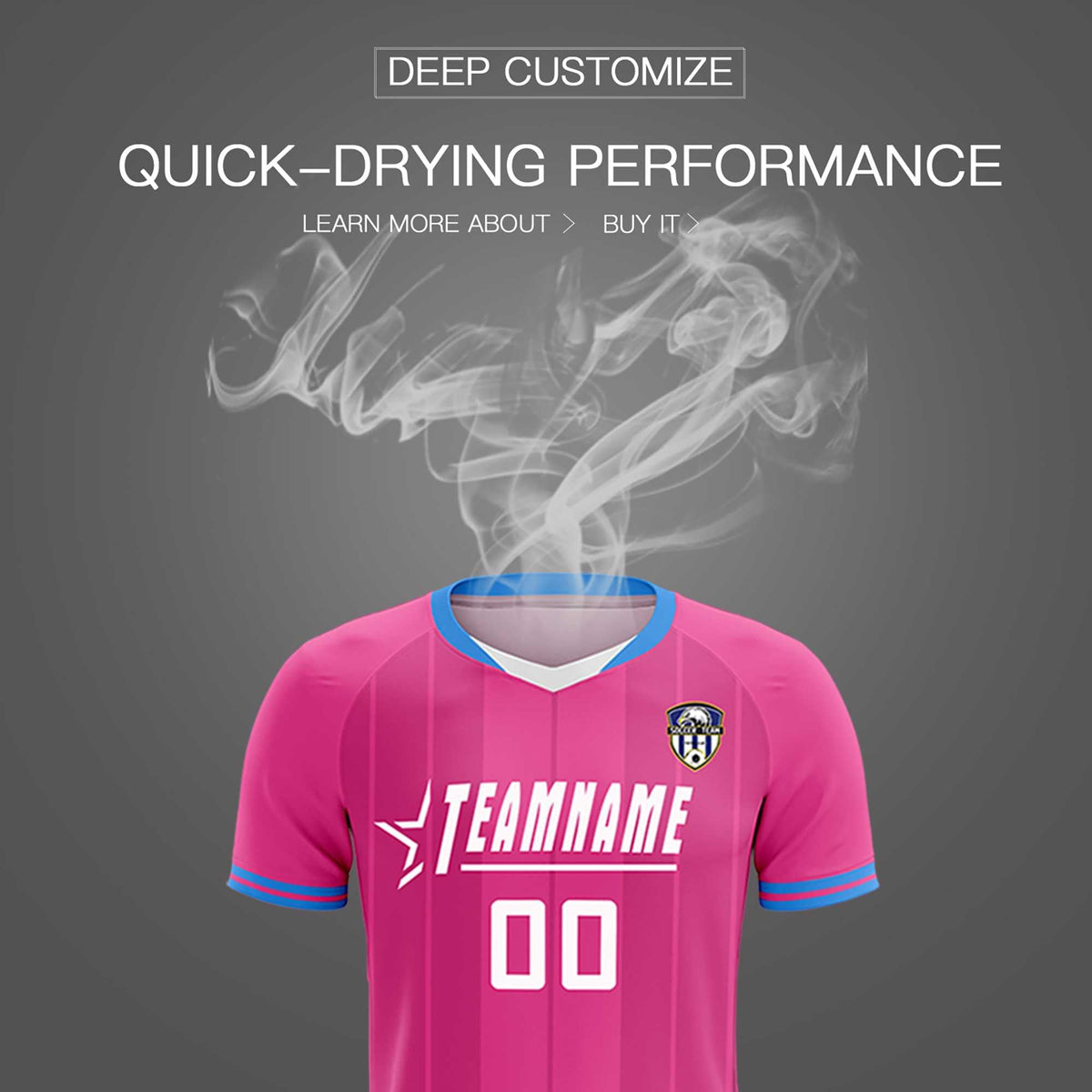 Custom Pink Classic Striped Personalized Soccer Tops/Sets Jersey