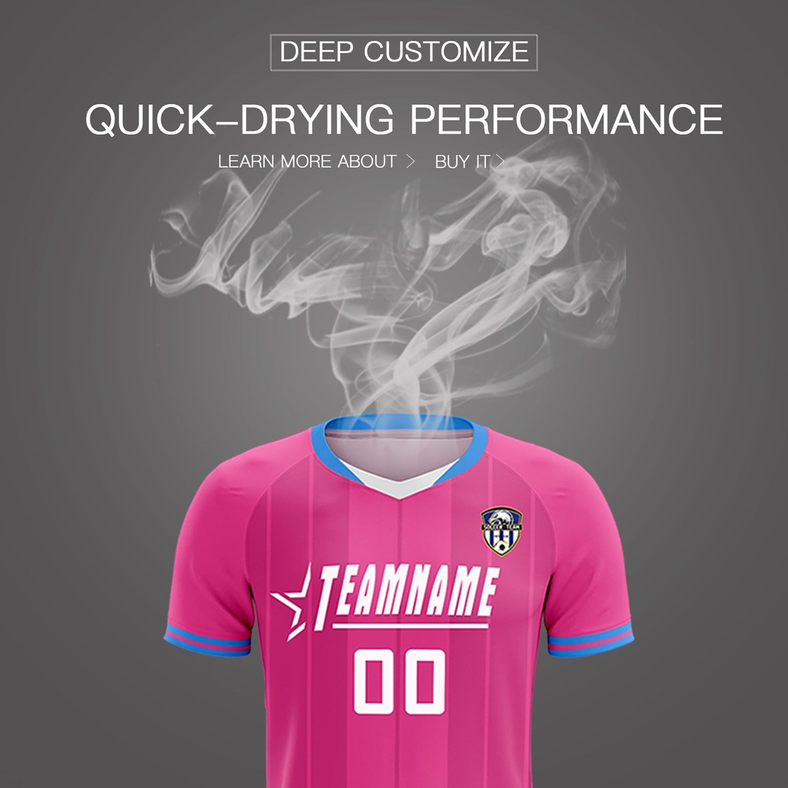 Custom Pink Classic Striped Personalized Soccer Tops/Sets Jersey
