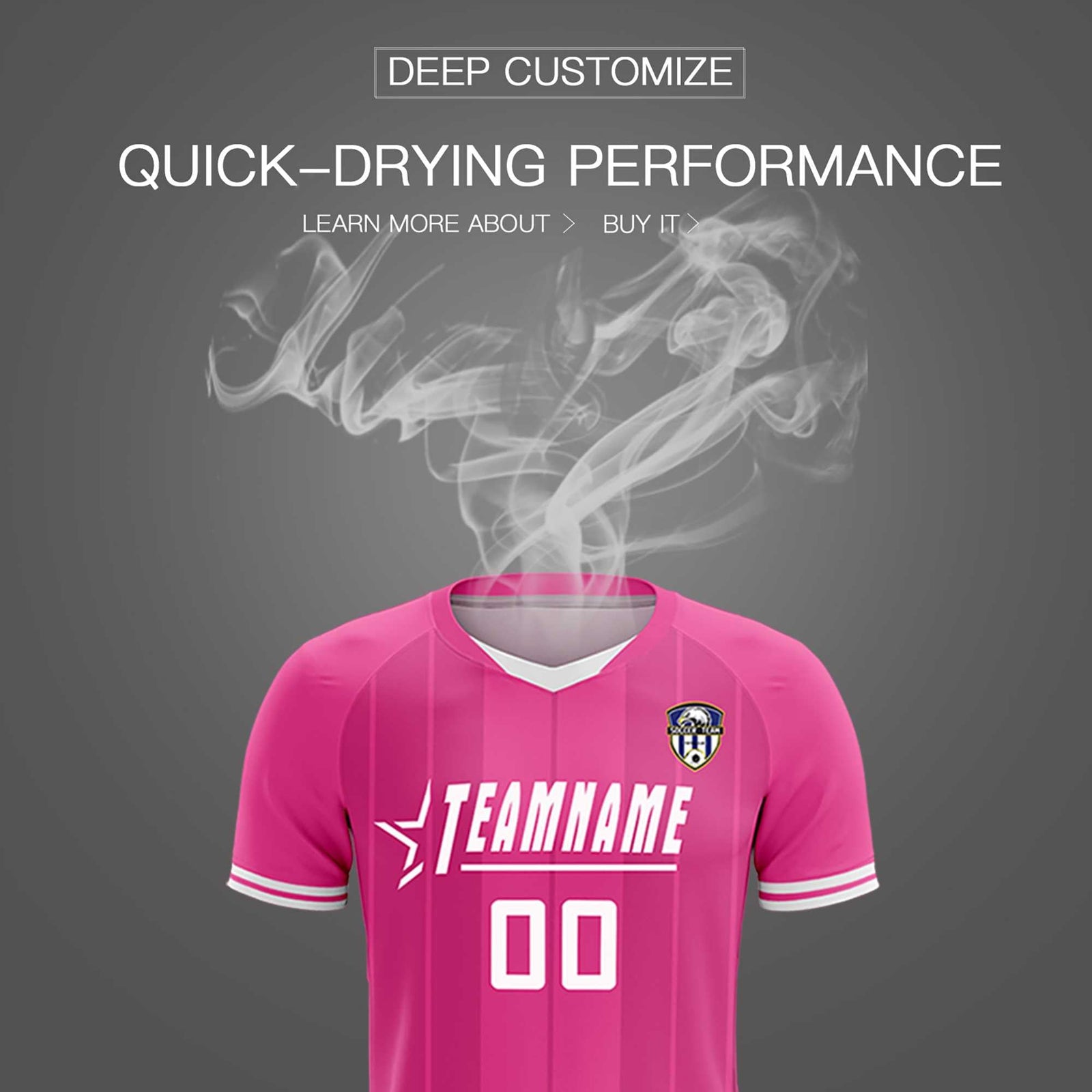 Custom Pink Classic Striped Personalized Soccer Tops/Sets Jersey
