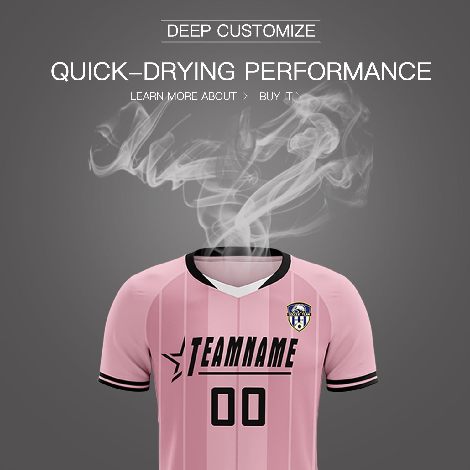 Custom Light Pink Classic Striped Personalized Soccer Tops/Sets Jersey