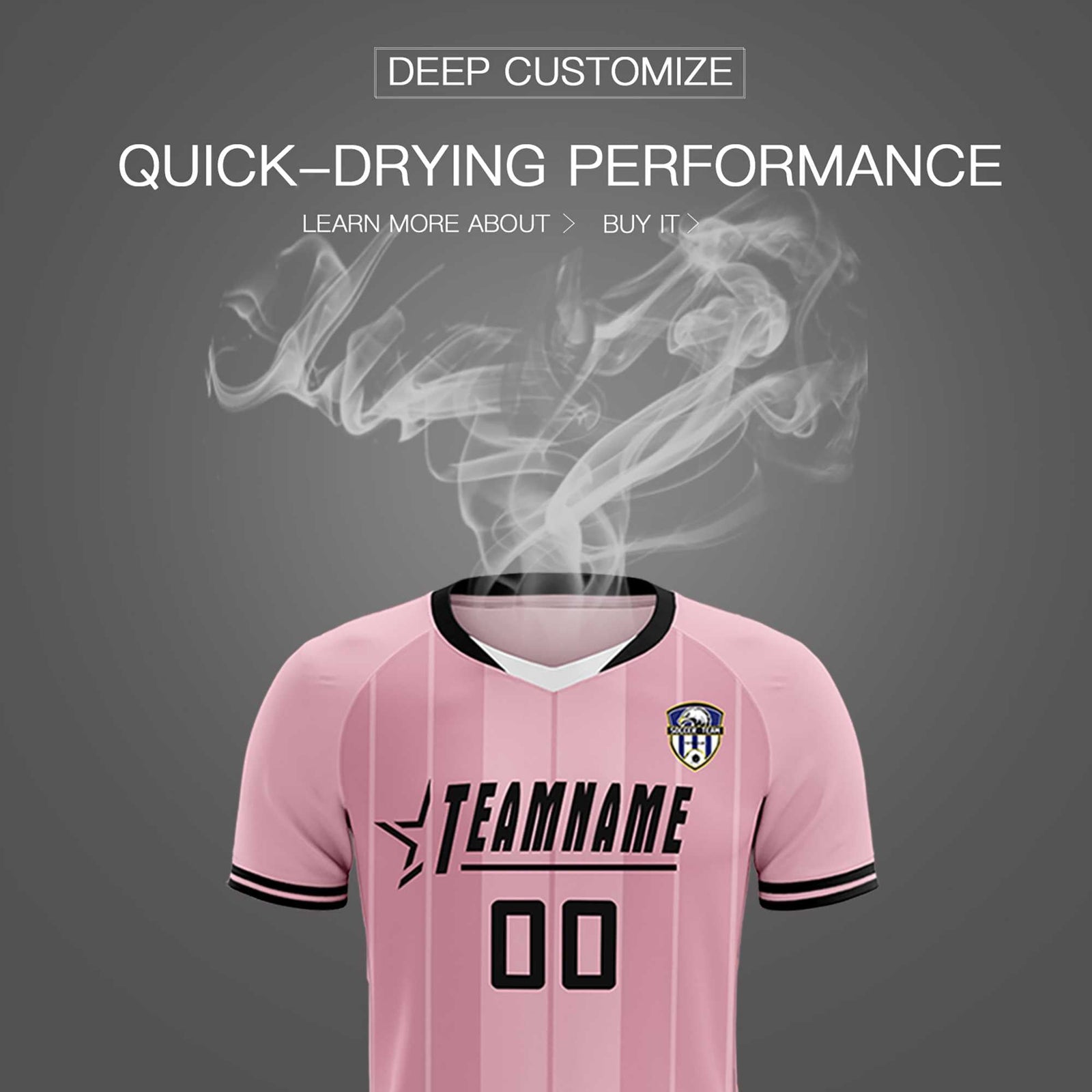 Custom Light Pink Classic Striped Personalized Soccer Tops/Sets Jersey