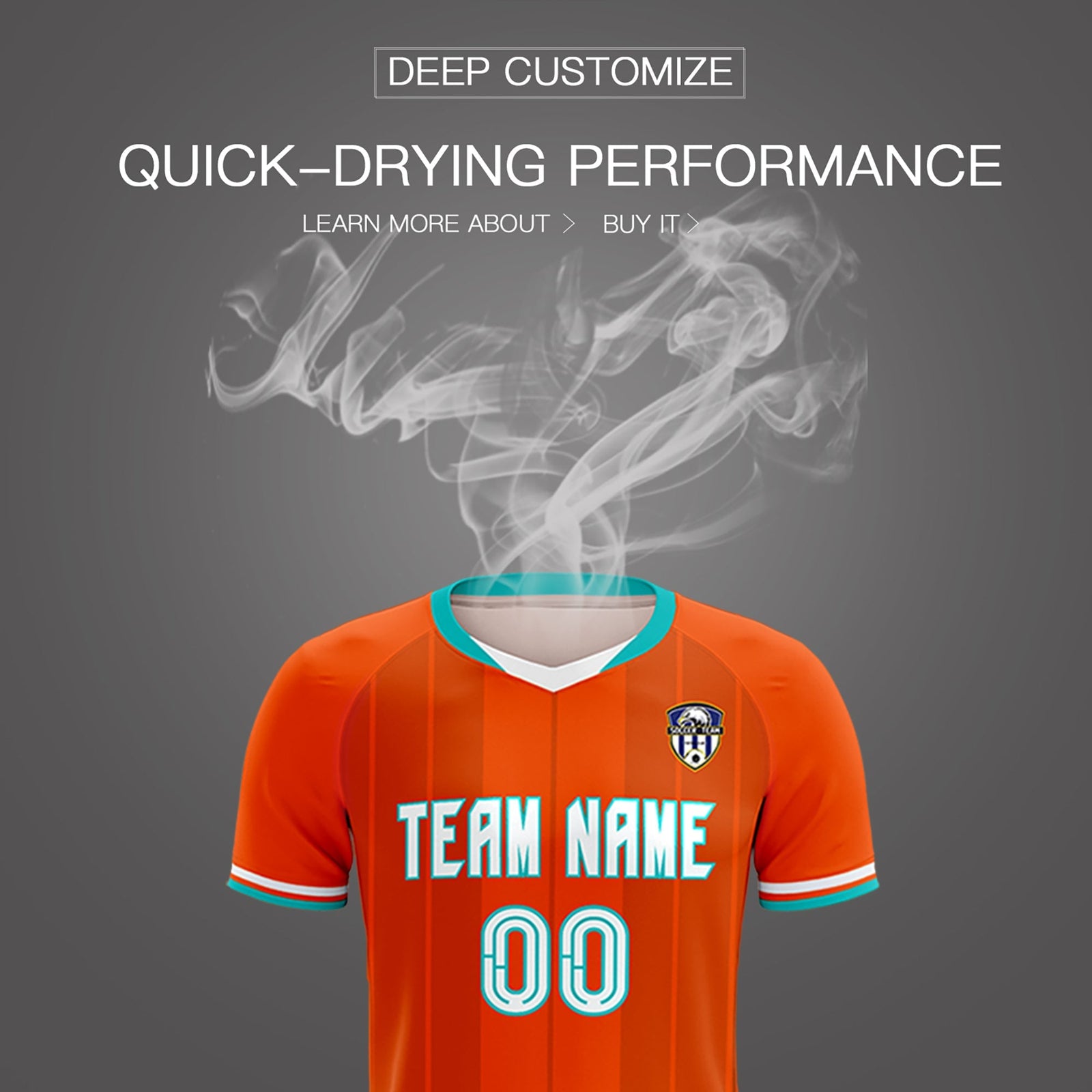 Custom Orange Classic Striped Personalized Soccer Tops/Sets Jersey