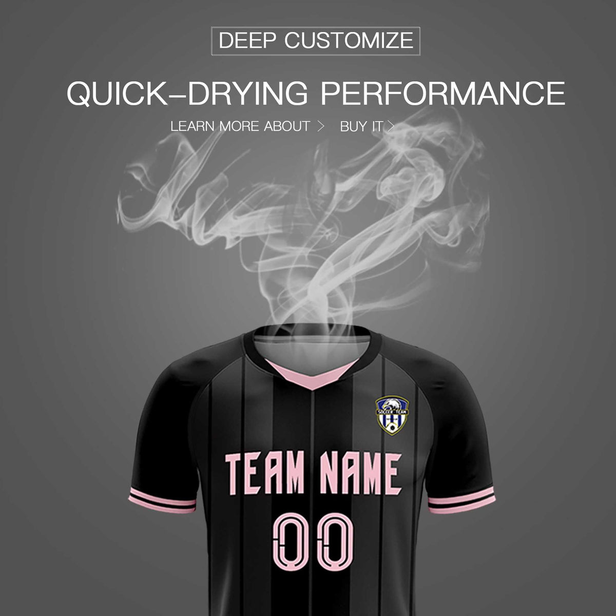 Custom Black Classic Striped Personalized Soccer Tops/Sets Jersey