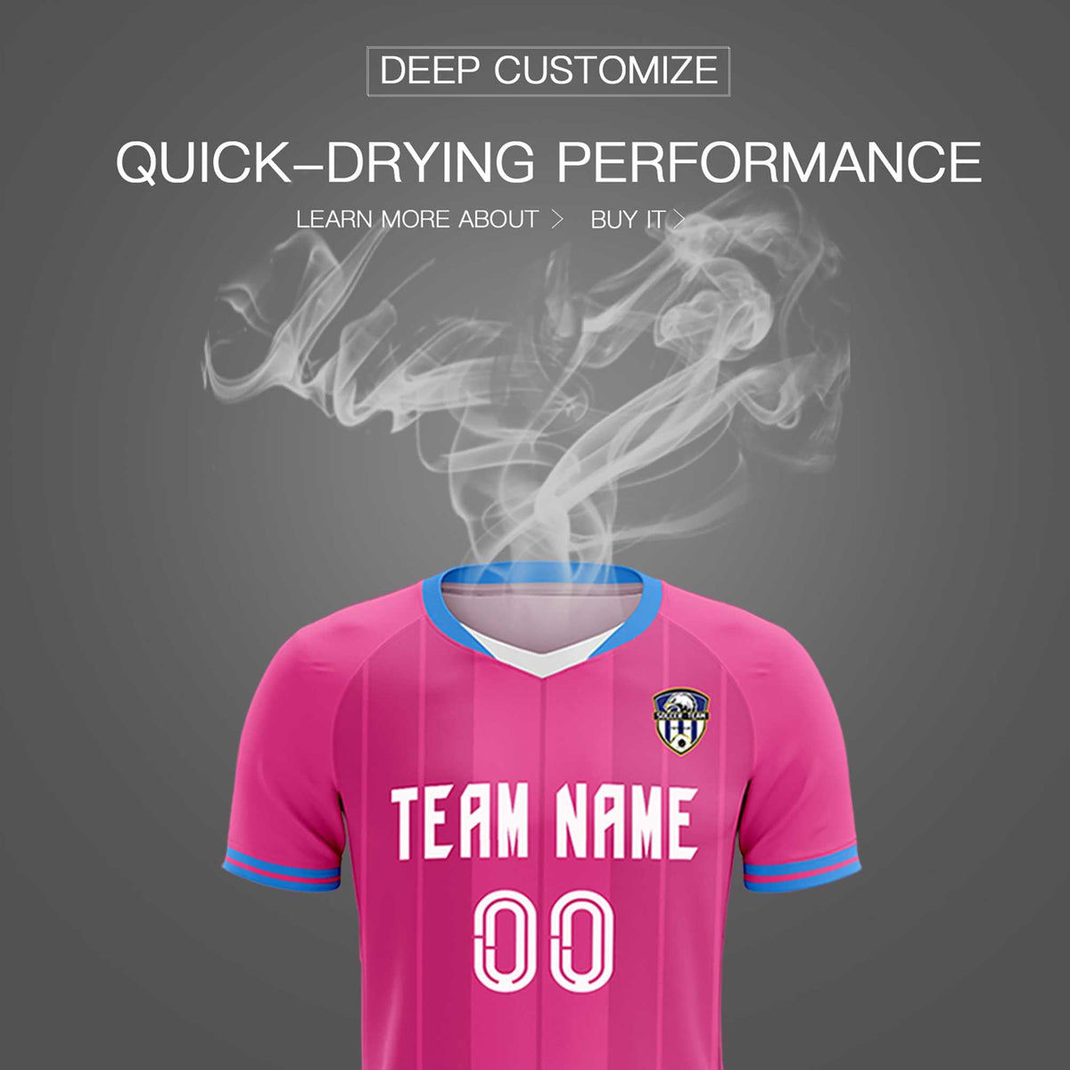 Custom Pink Classic Striped Personalized Soccer Tops/Sets Jersey