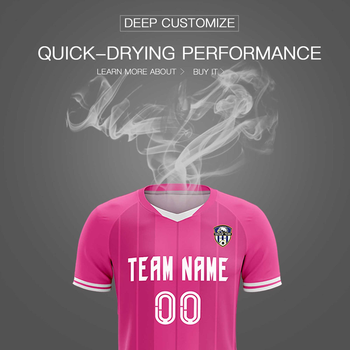Custom Pink Classic Striped Personalized Soccer Tops/Sets Jersey