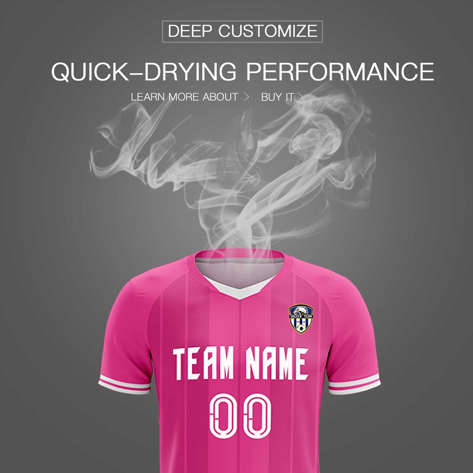 Custom Pink Classic Striped Personalized Soccer Tops/Sets Jersey