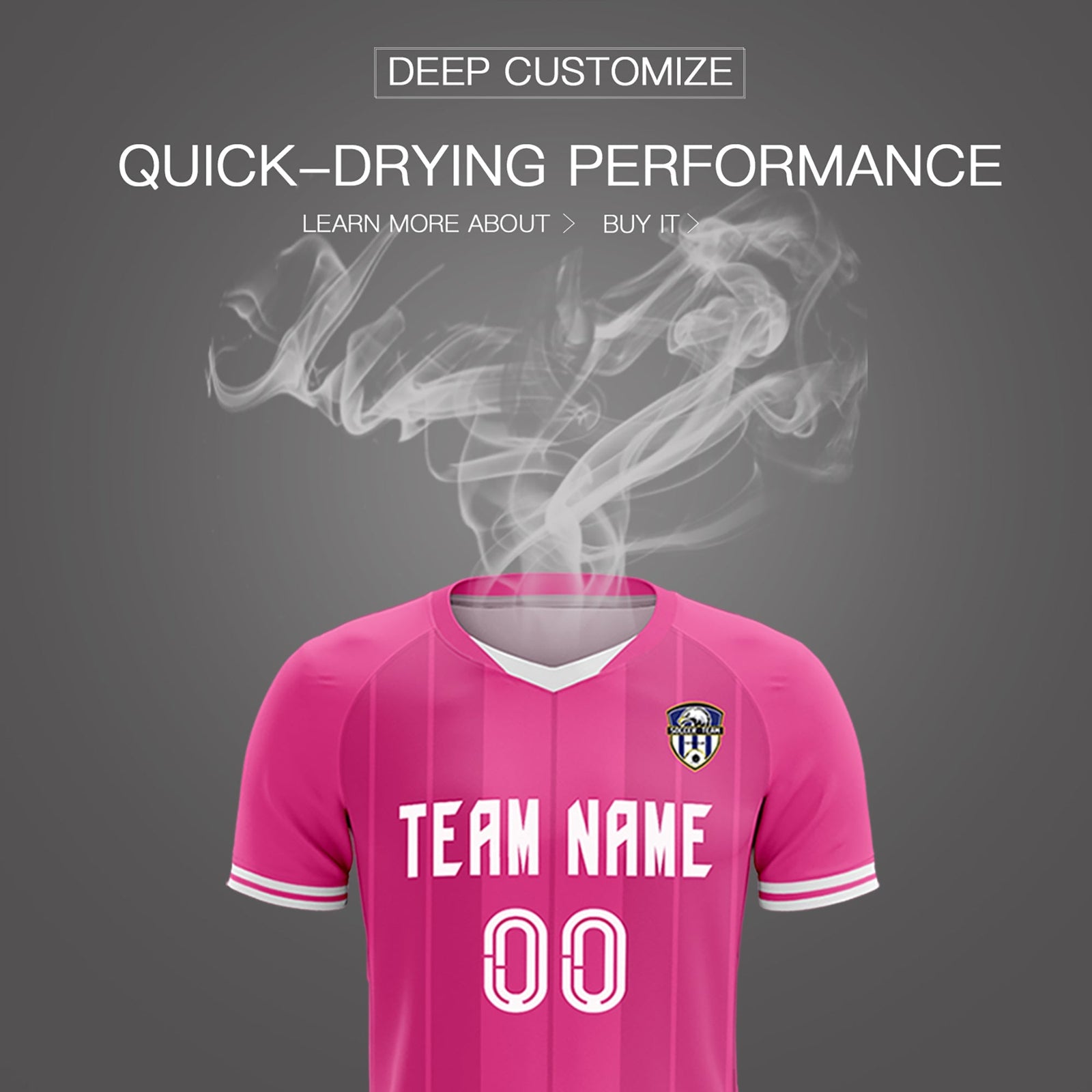 Custom Pink Classic Striped Personalized Soccer Tops/Sets Jersey
