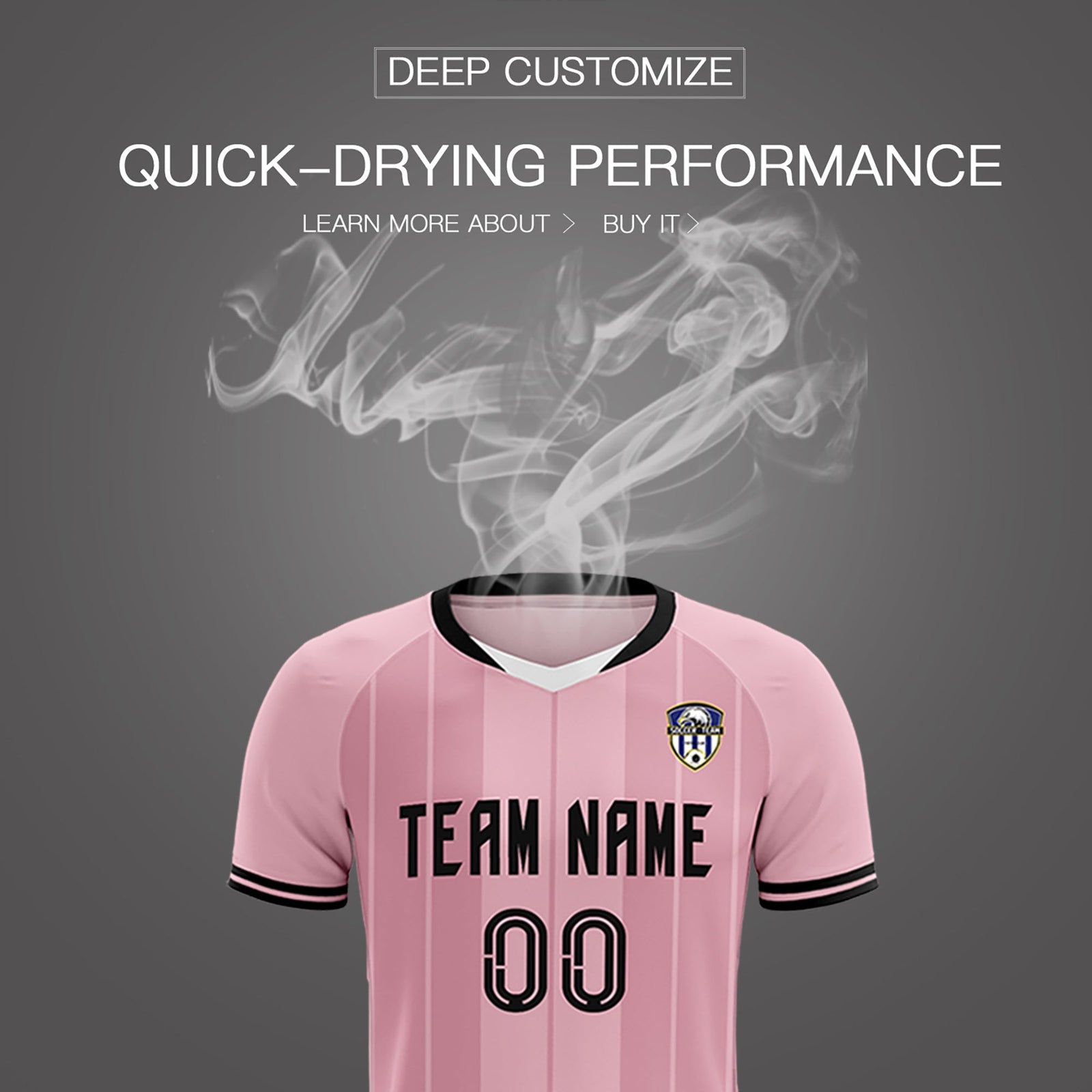 Custom Light Pink Classic Striped Personalized Soccer Tops/Sets Jersey