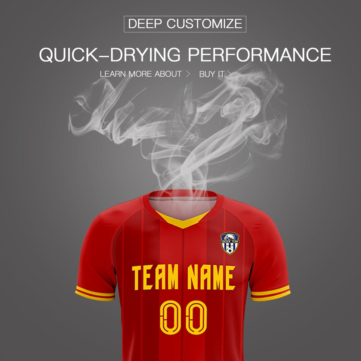 Custom Red Classic Striped Personalized Soccer Tops/Sets Jersey