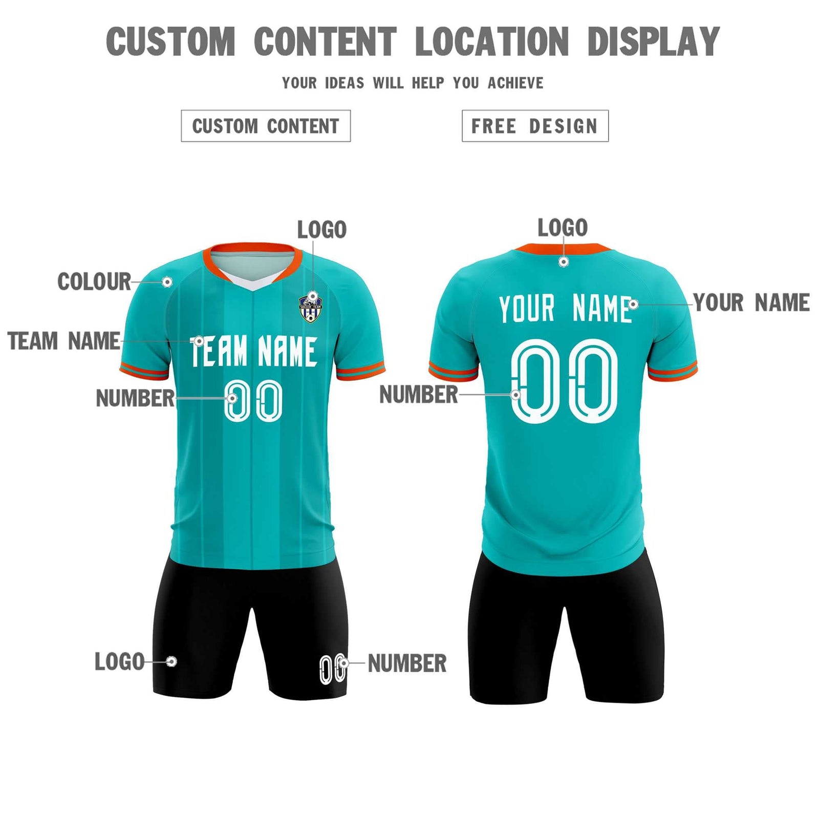 Custom Green Classic Striped Personalized Soccer Tops/Sets Jersey