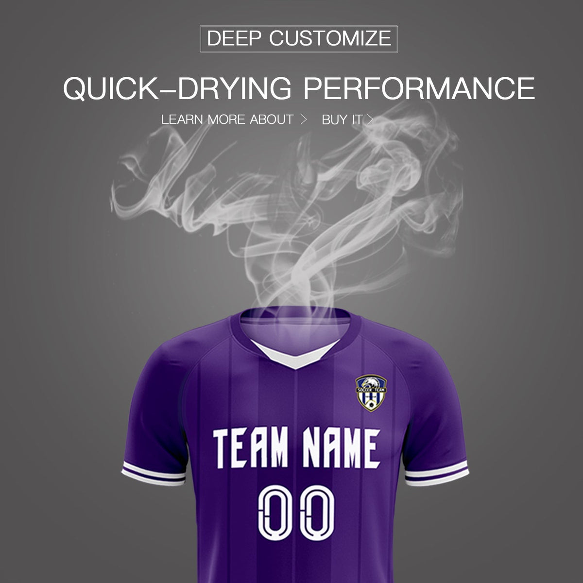 Custom Purple Classic Striped Personalized Soccer Tops/Sets Jersey