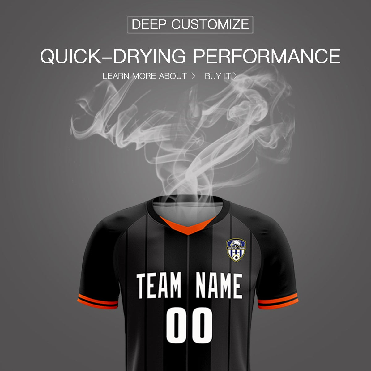 Custom Black Classic Striped Personalized Soccer Tops/Sets Jersey