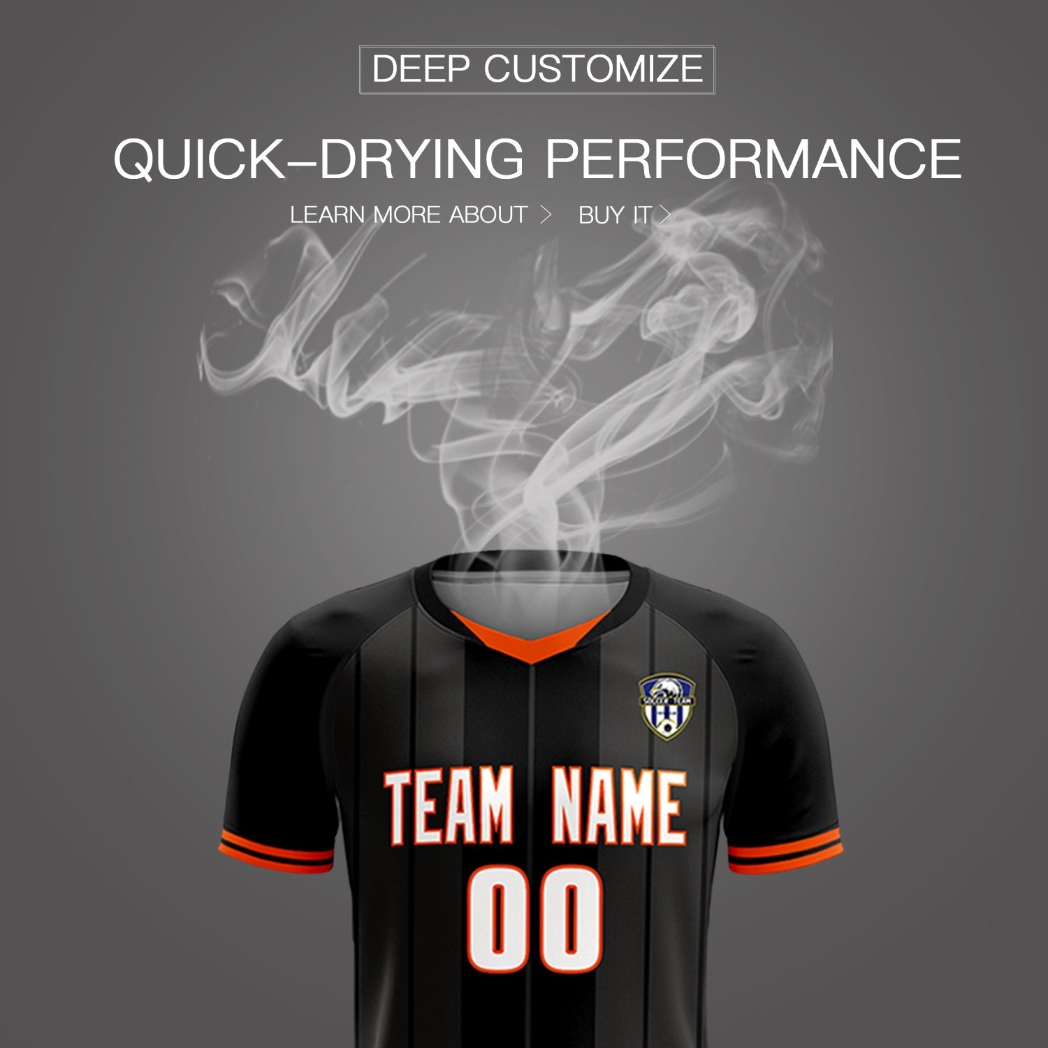 Custom Black Classic Striped Personalized Soccer Tops/Sets Jersey