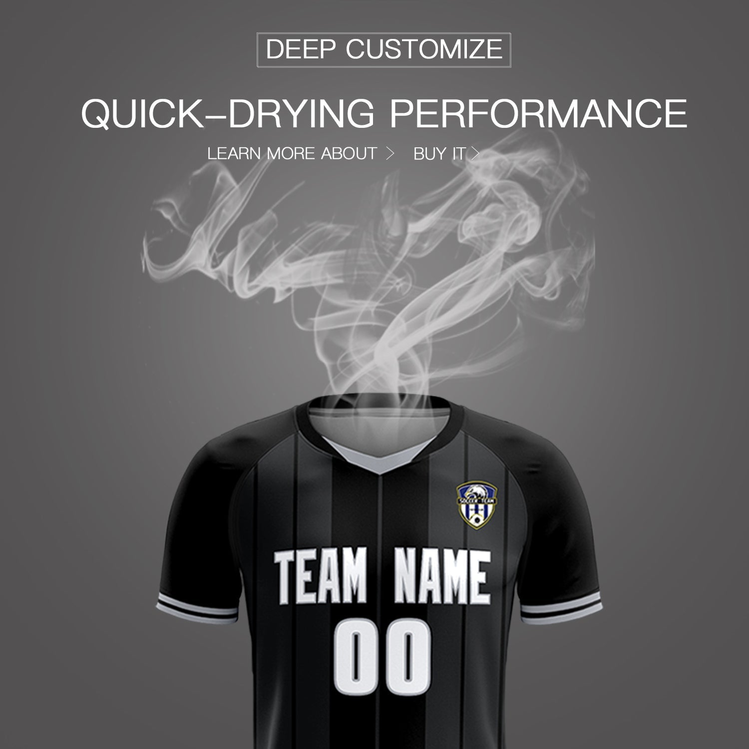 Custom Black Classic Striped Personalized Soccer Tops/Sets Jersey