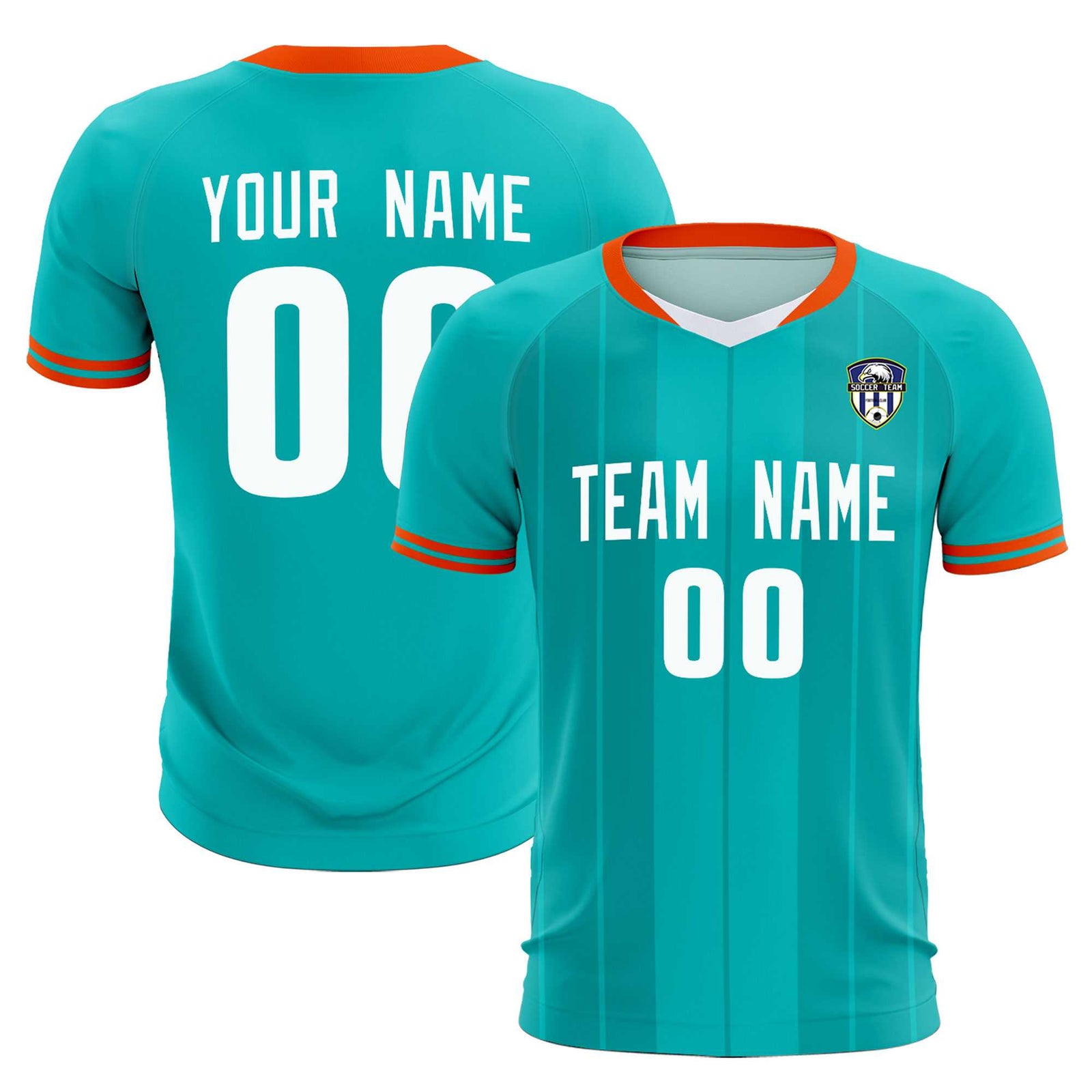 Custom Green Classic Striped Personalized Soccer Tops/Sets Jersey