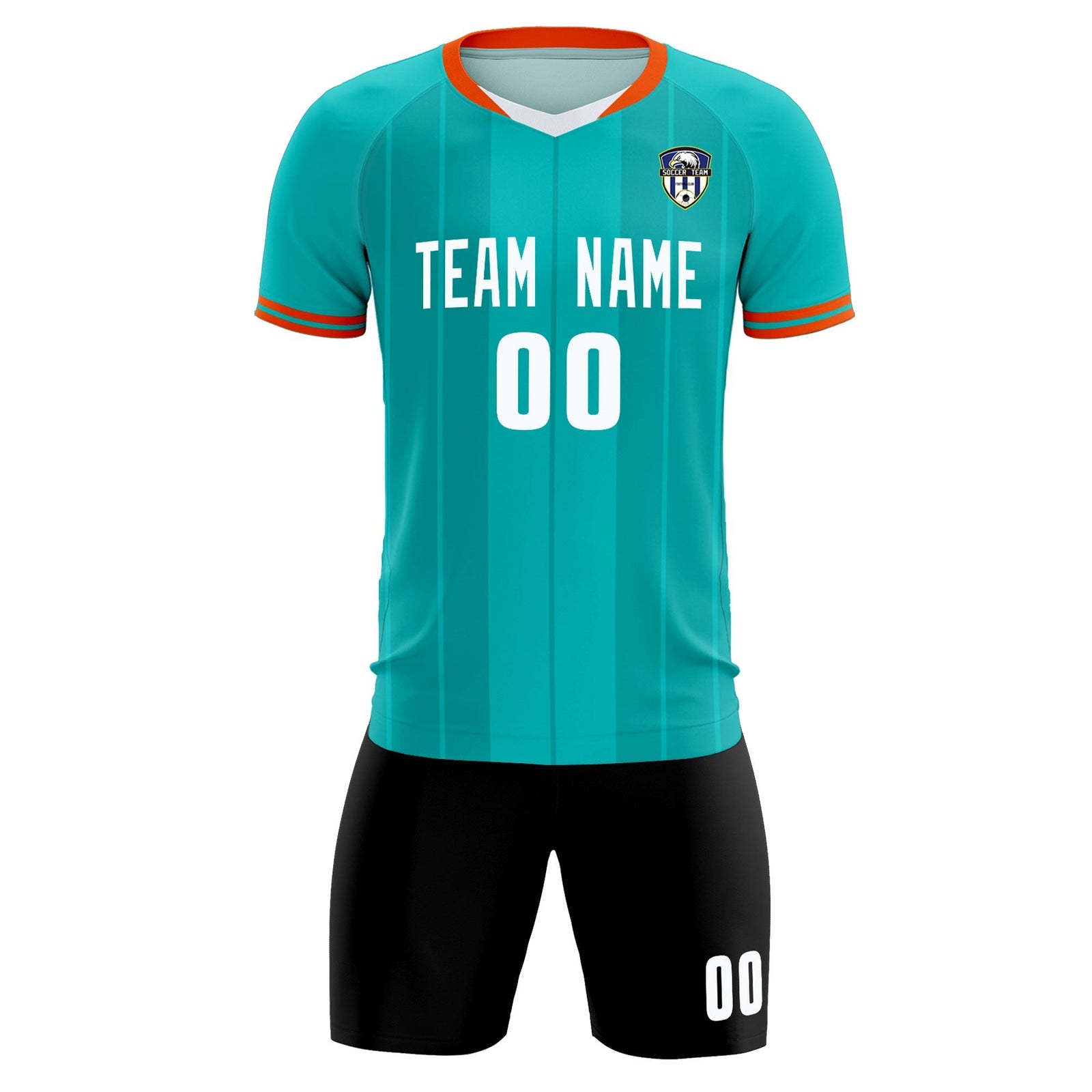 Custom Green Classic Striped Personalized Soccer Tops/Sets Jersey