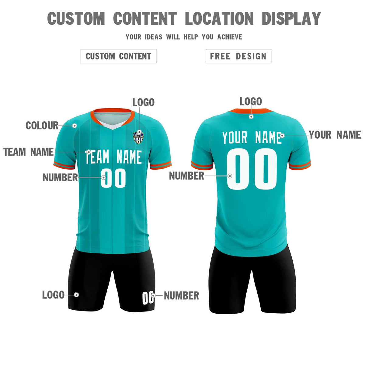 Custom Green Classic Striped Personalized Soccer Tops/Sets Jersey