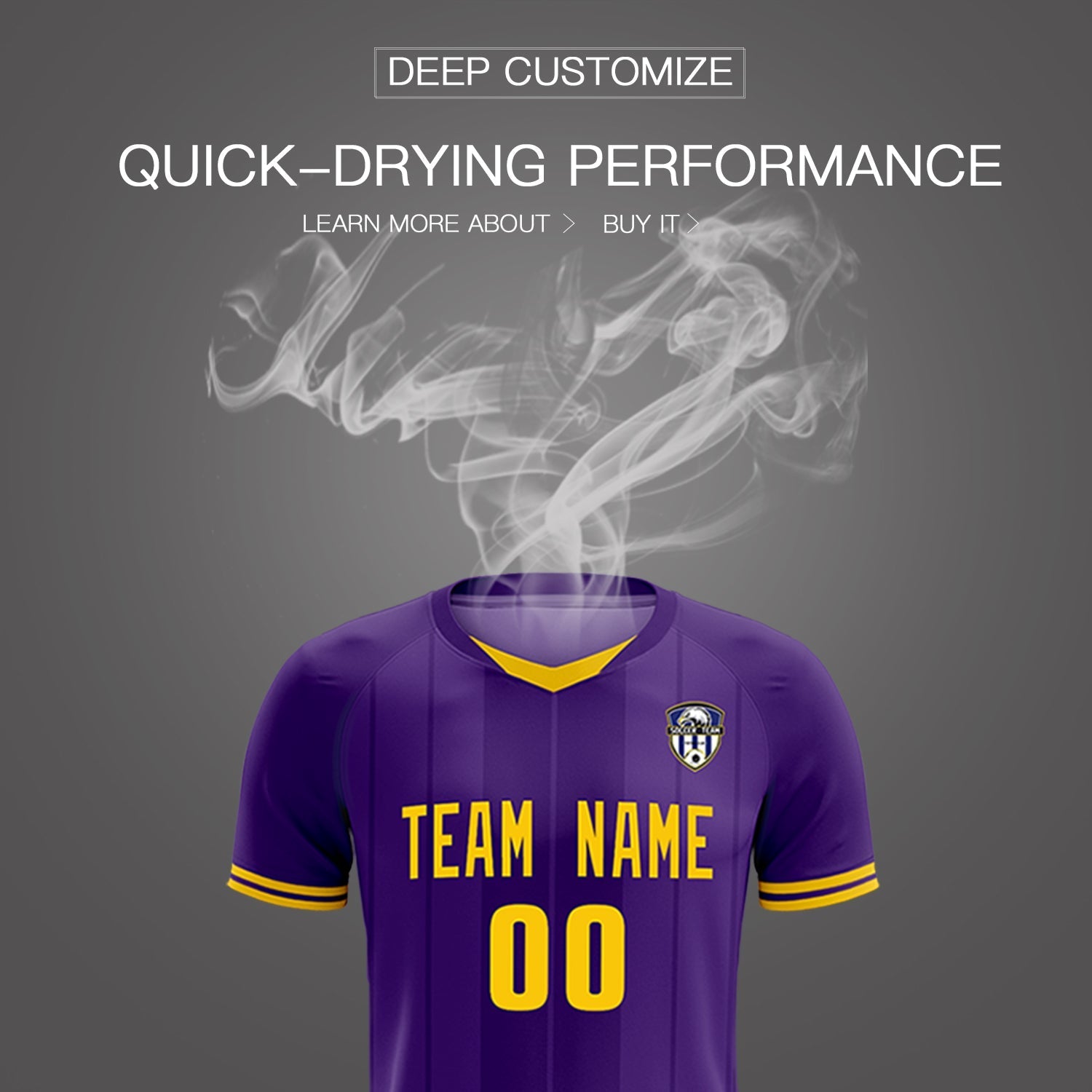 Custom Purple Classic Striped Personalized Soccer Tops/Sets Jersey