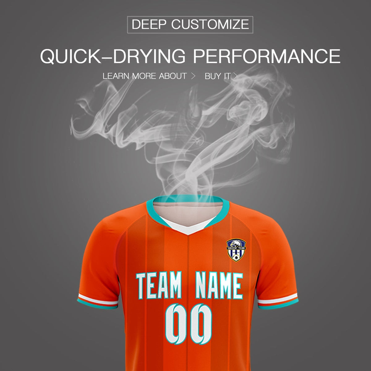 Custom Orange Classic Striped Personalized Soccer Tops/Sets Jersey