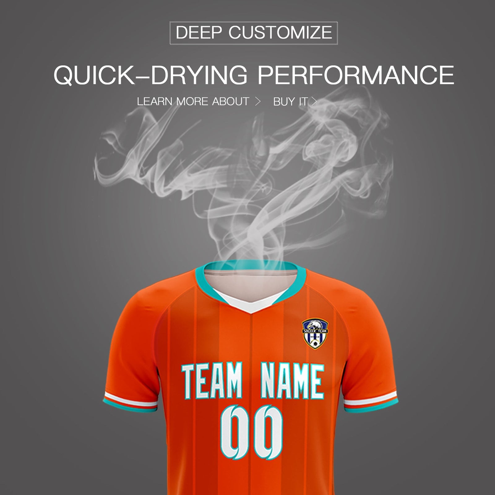 Custom Orange Classic Striped Personalized Soccer Tops/Sets Jersey