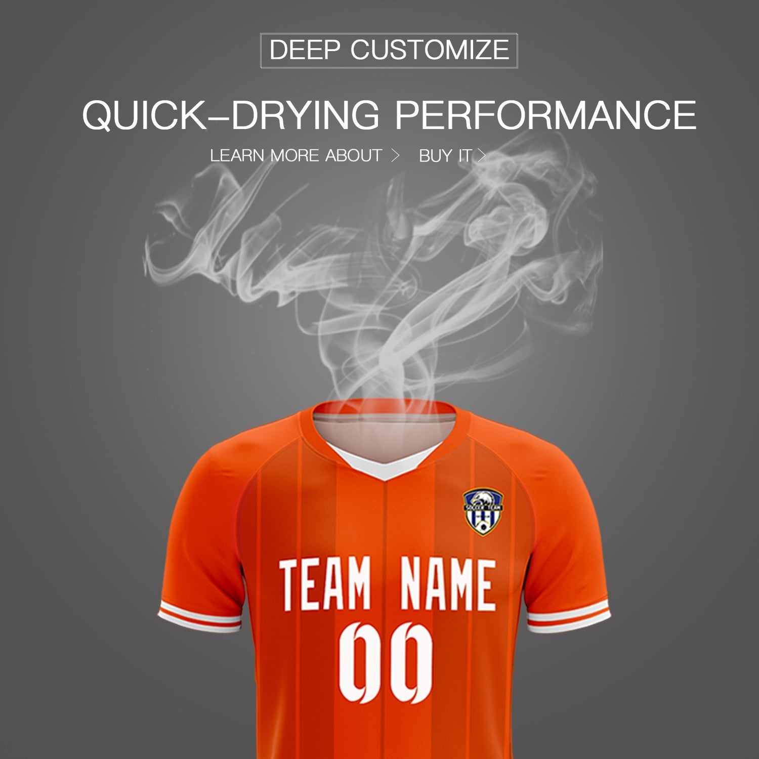 Custom Orange Classic Striped Personalized Soccer Tops/Sets Jersey