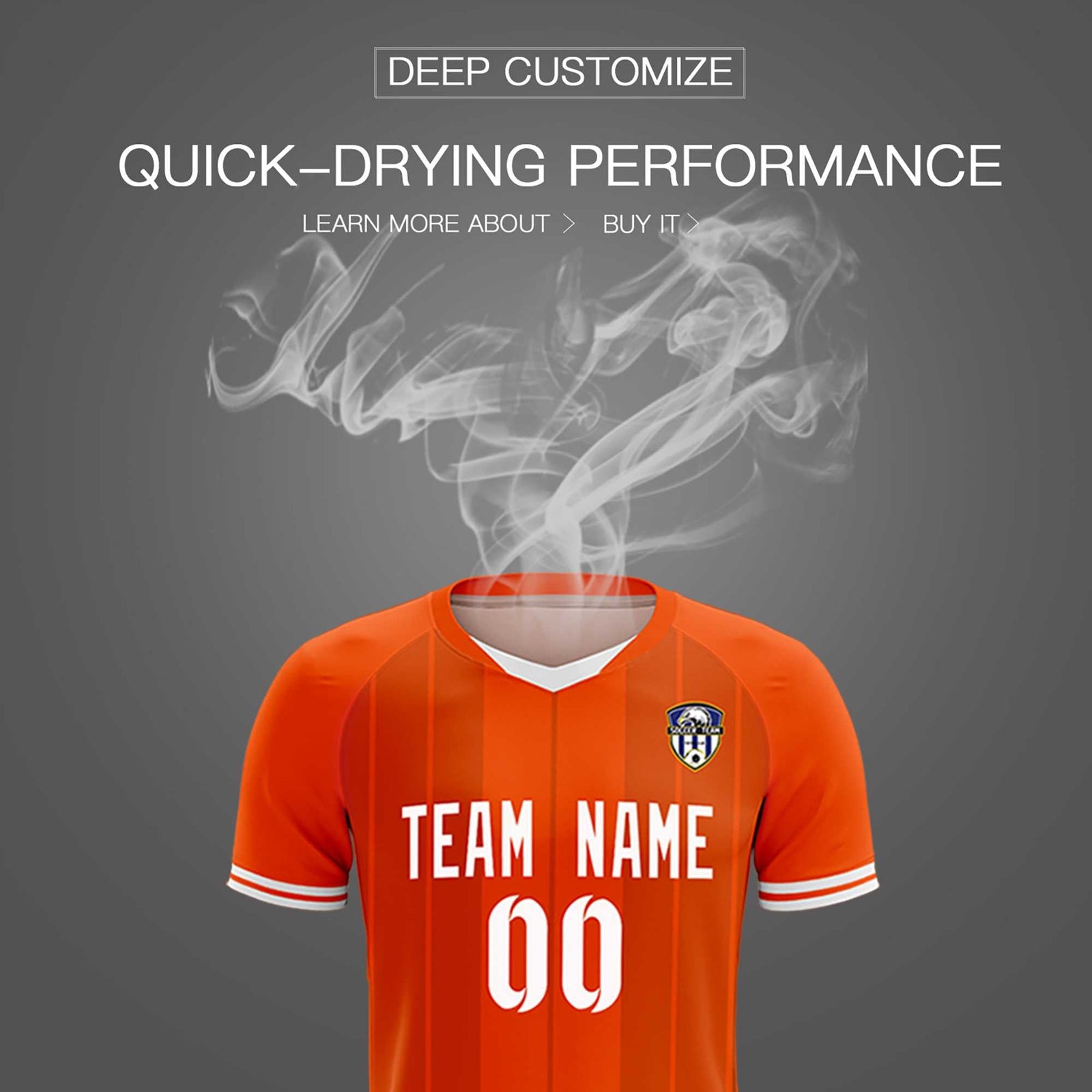 Custom Orange Classic Striped Personalized Soccer Tops/Sets Jersey