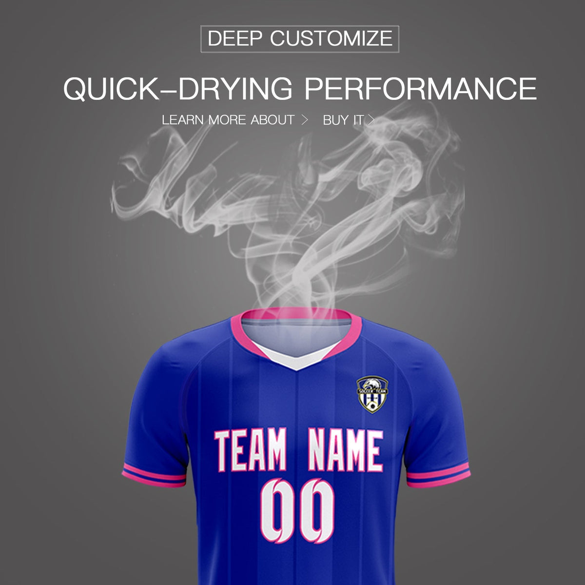 Custom Royal Classic Striped Personalized Soccer Tops/Sets Jersey