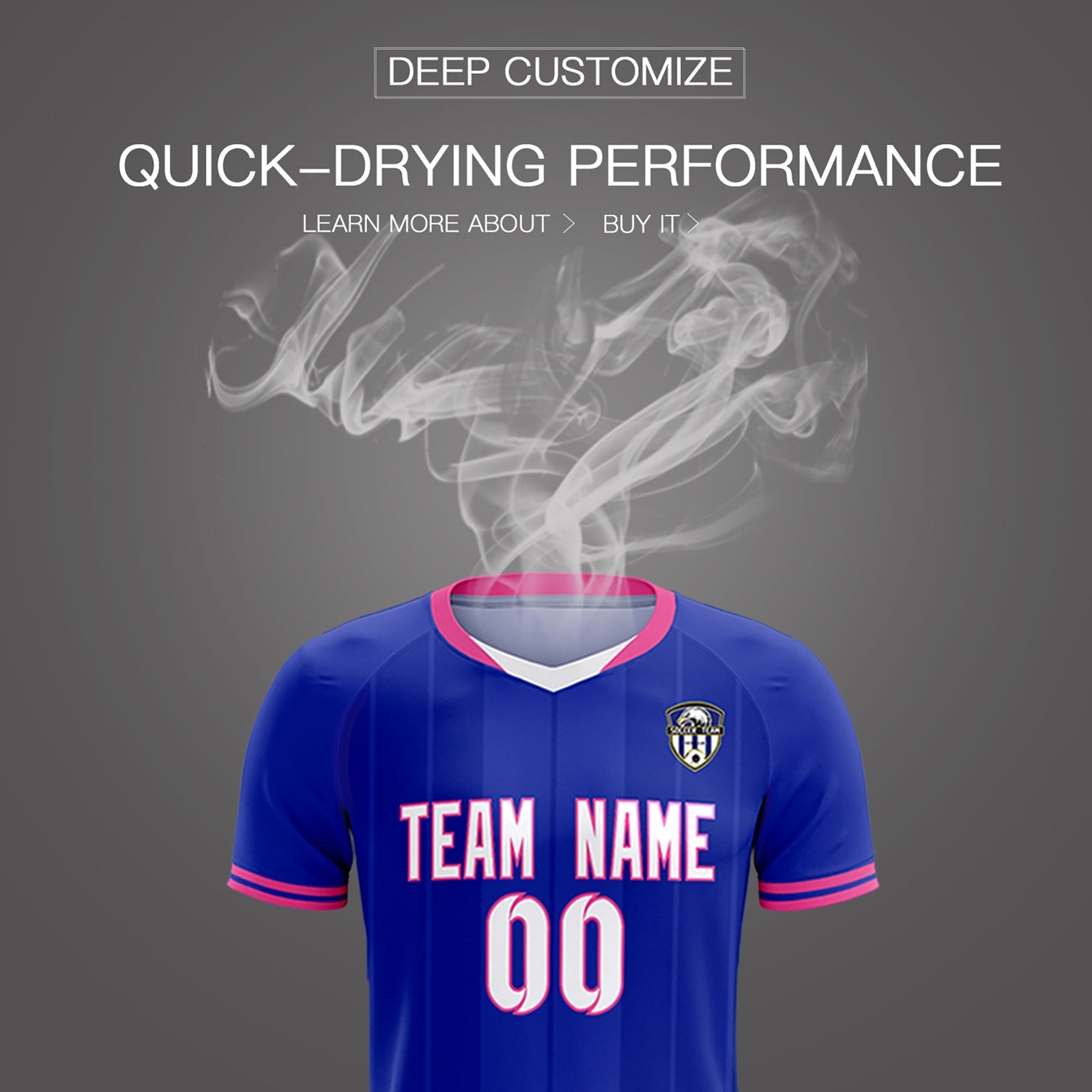Custom Royal Classic Striped Personalized Soccer Tops/Sets Jersey