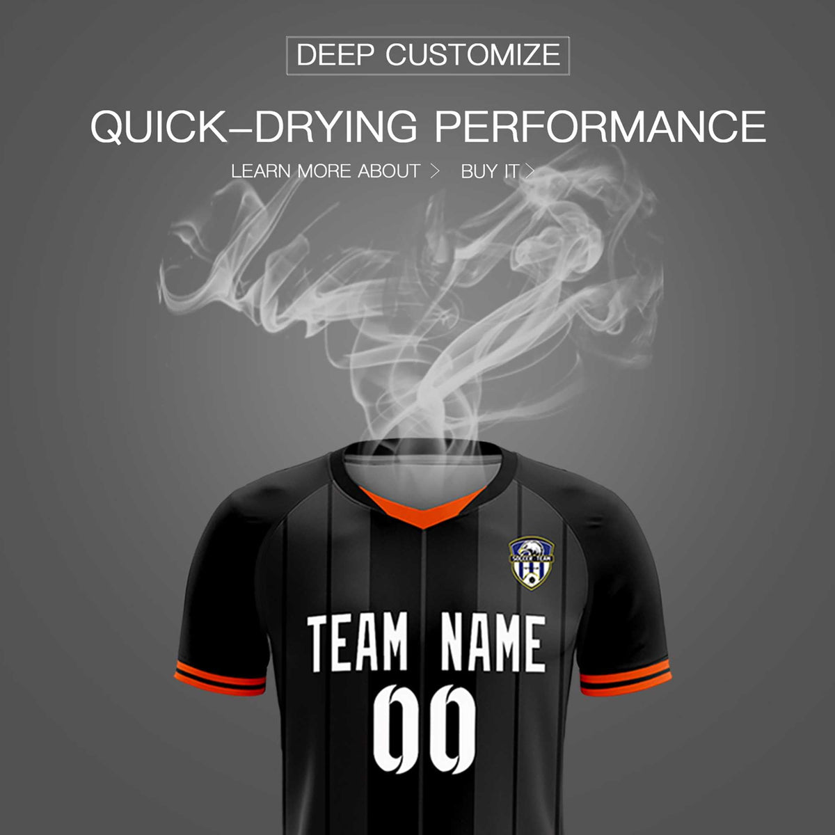 Custom Black Classic Striped Personalized Soccer Tops/Sets Jersey