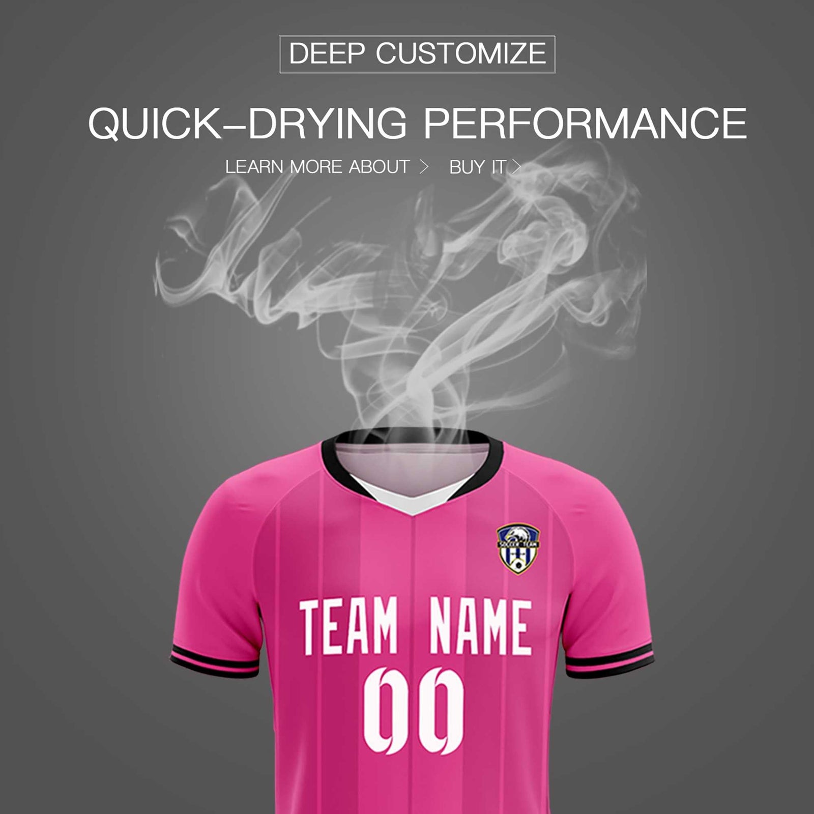 Custom Pink Classic Striped Personalized Soccer Tops/Sets Jersey