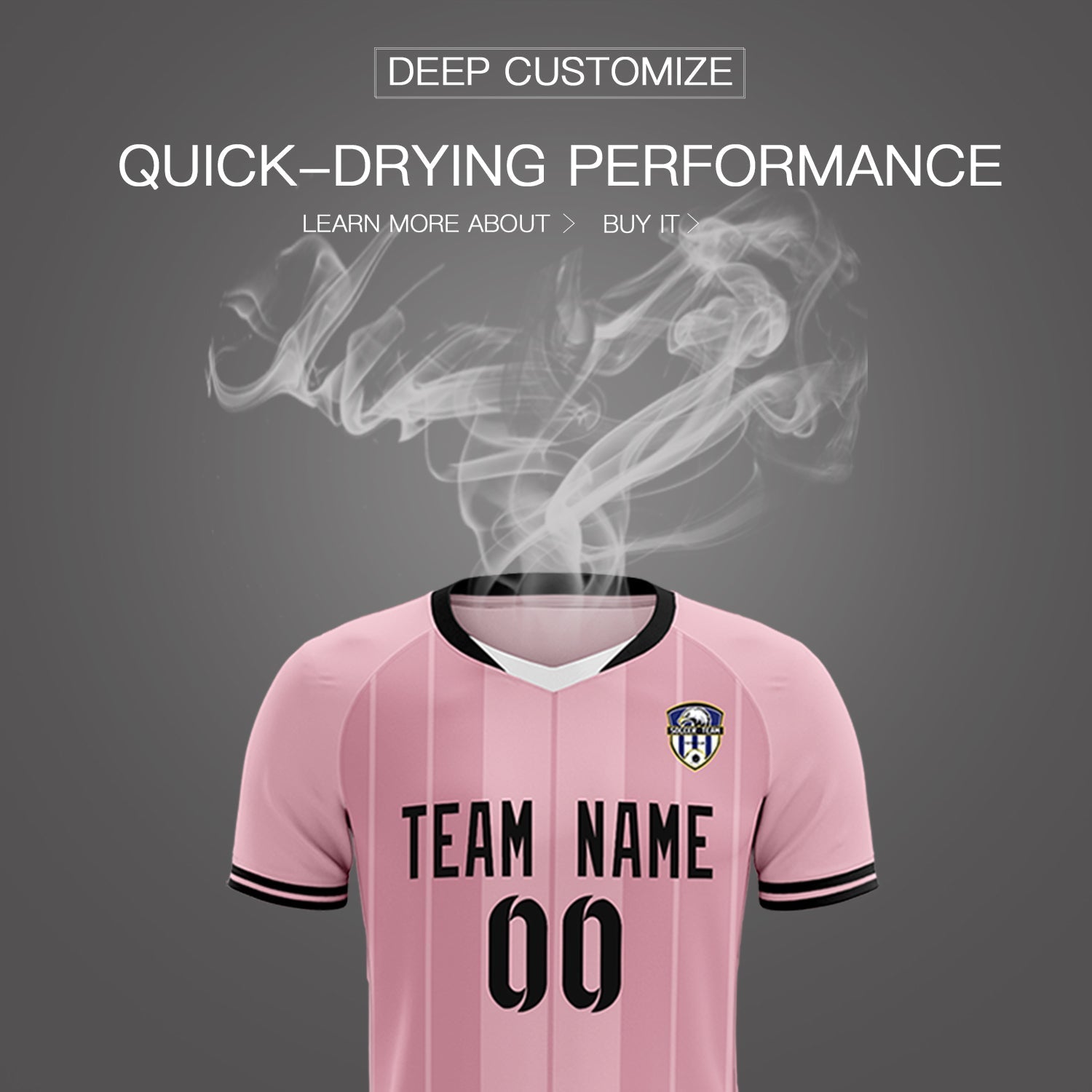 Custom Light Pink Classic Striped Personalized Soccer Tops/Sets Jersey