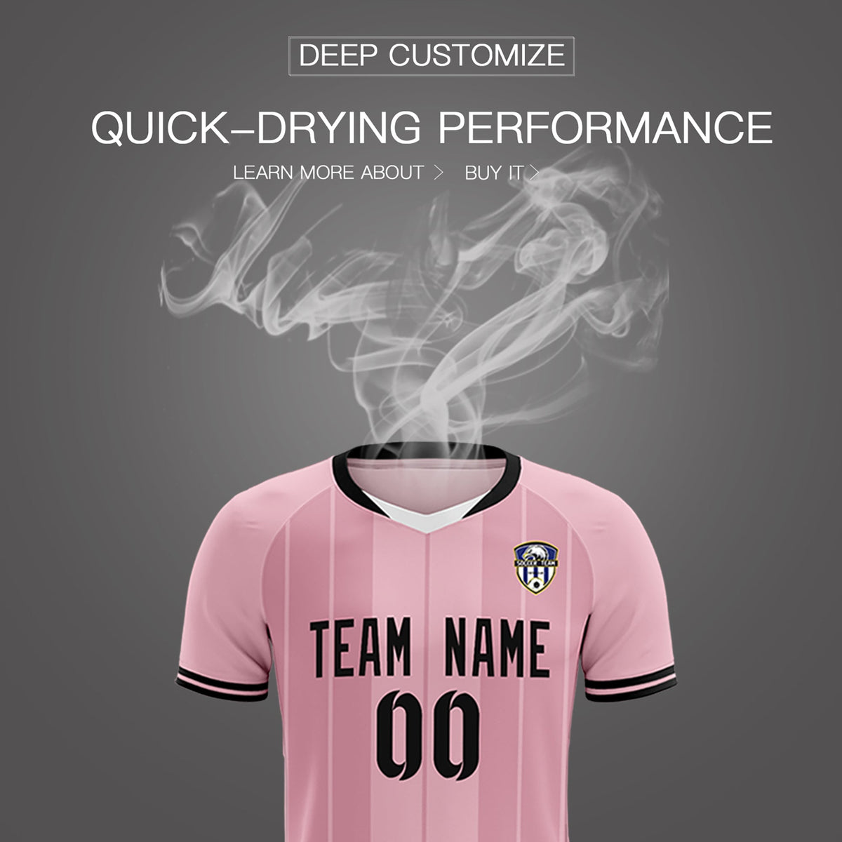 Custom Light Pink Classic Striped Personalized Soccer Tops/Sets Jersey