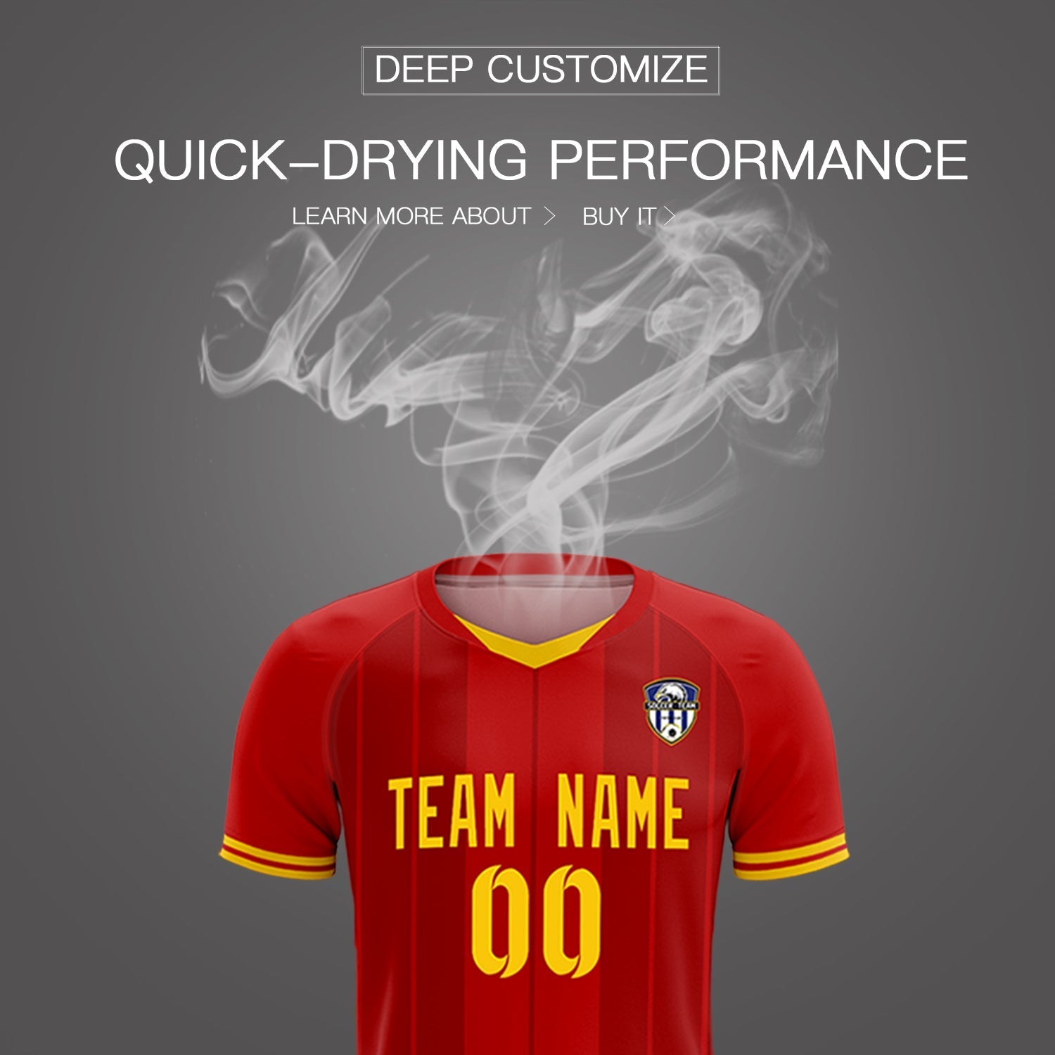 Custom Red Classic Striped Personalized Soccer Tops/Sets Jersey