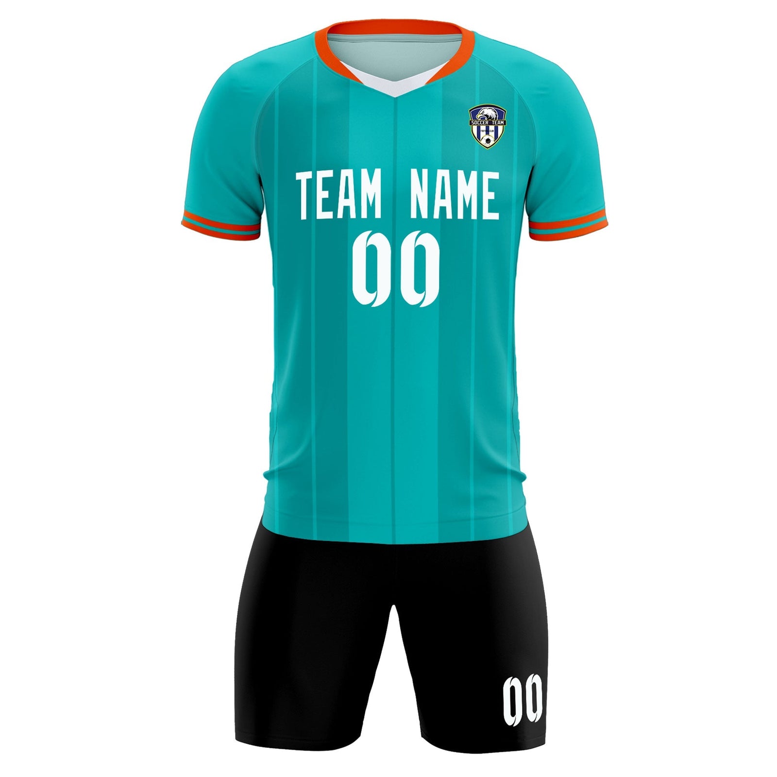 Custom Green Classic Striped Personalized Soccer Tops/Sets Jersey