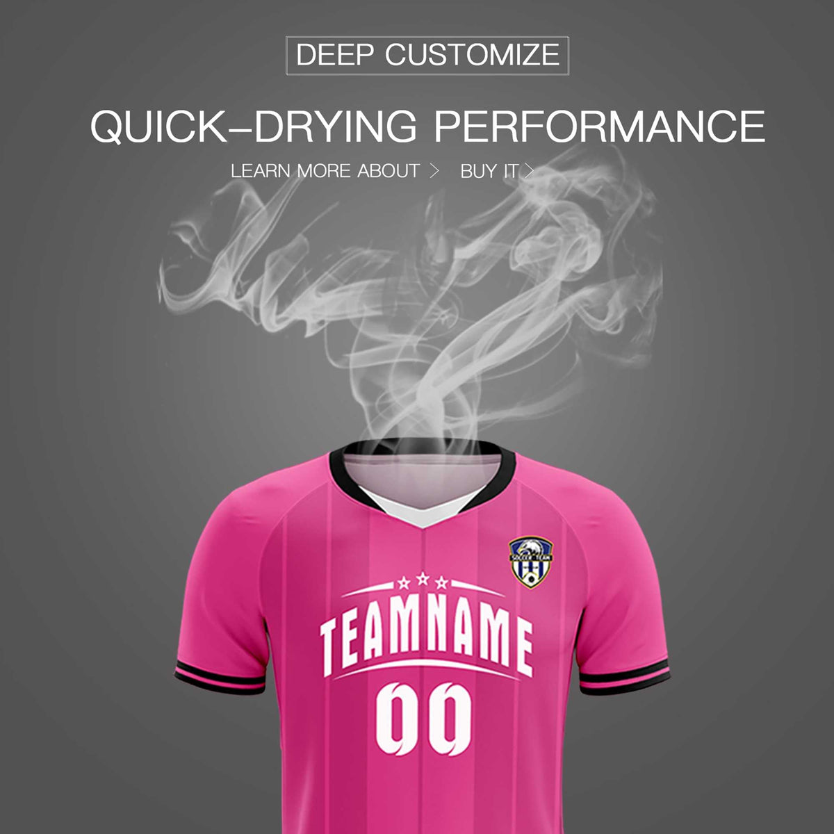 Custom Pink Classic Striped Personalized Soccer Tops/Sets Jersey