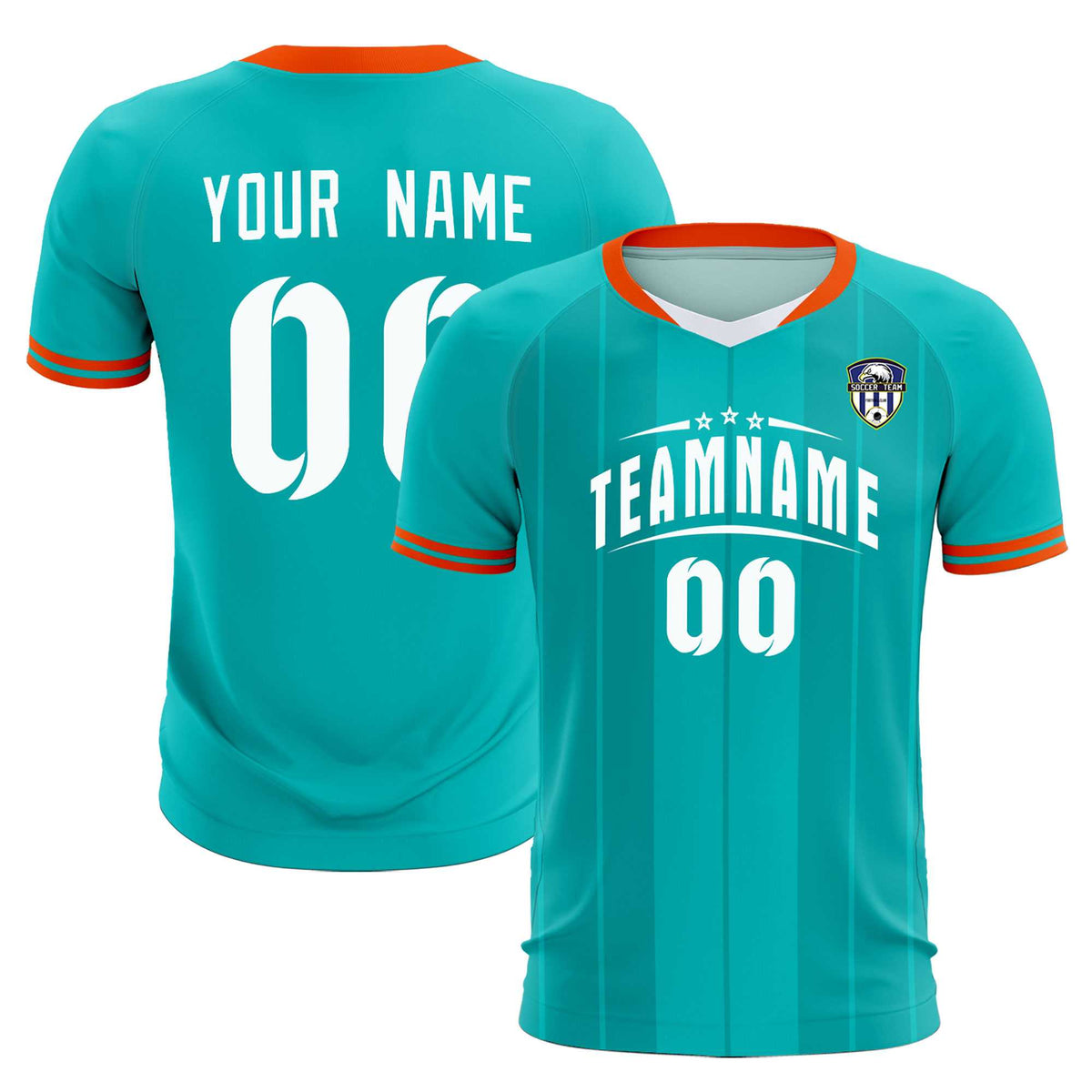Custom Green Classic Striped Personalized Soccer Tops/Sets Jersey