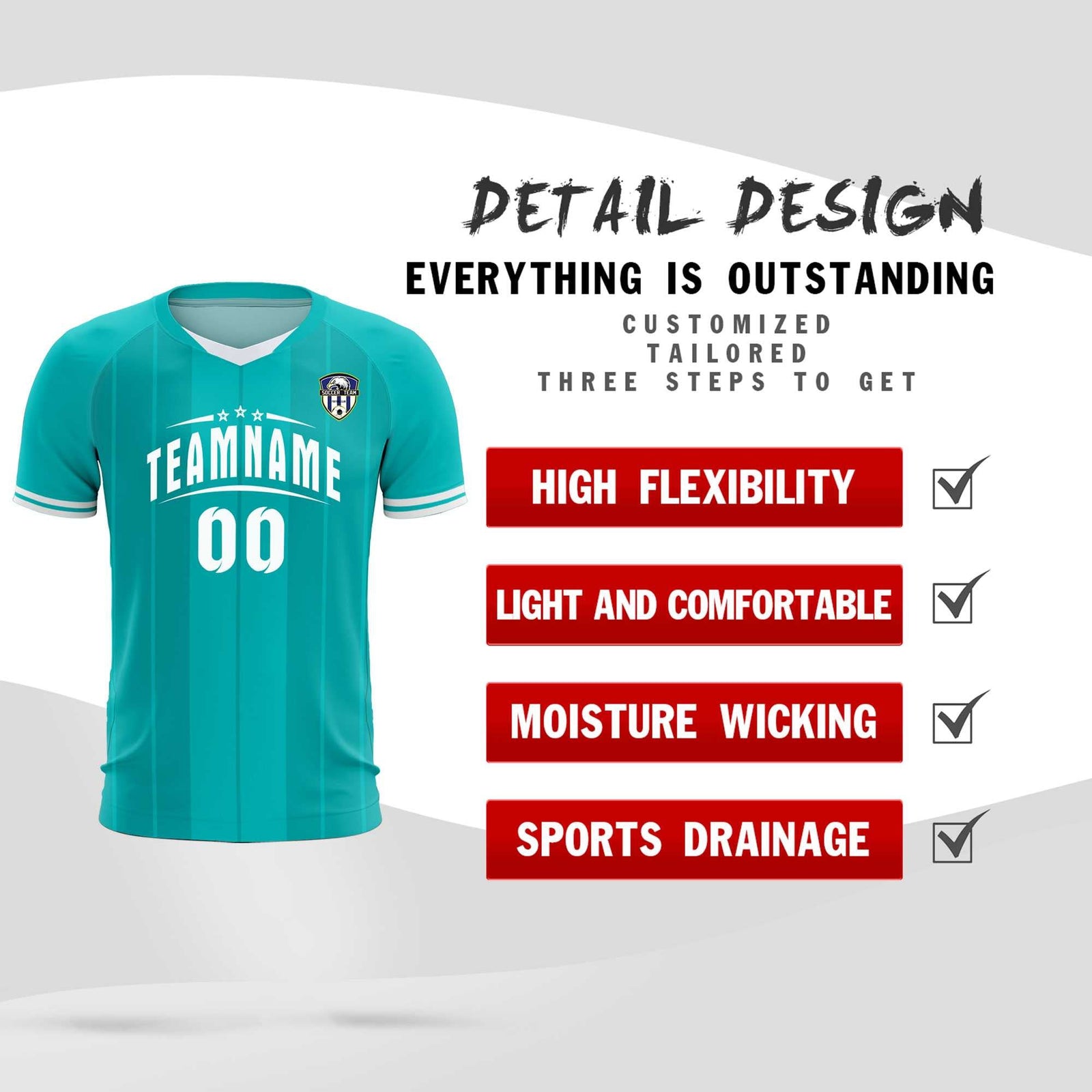 Custom Green Classic Striped Personalized Soccer Tops/Sets Jersey