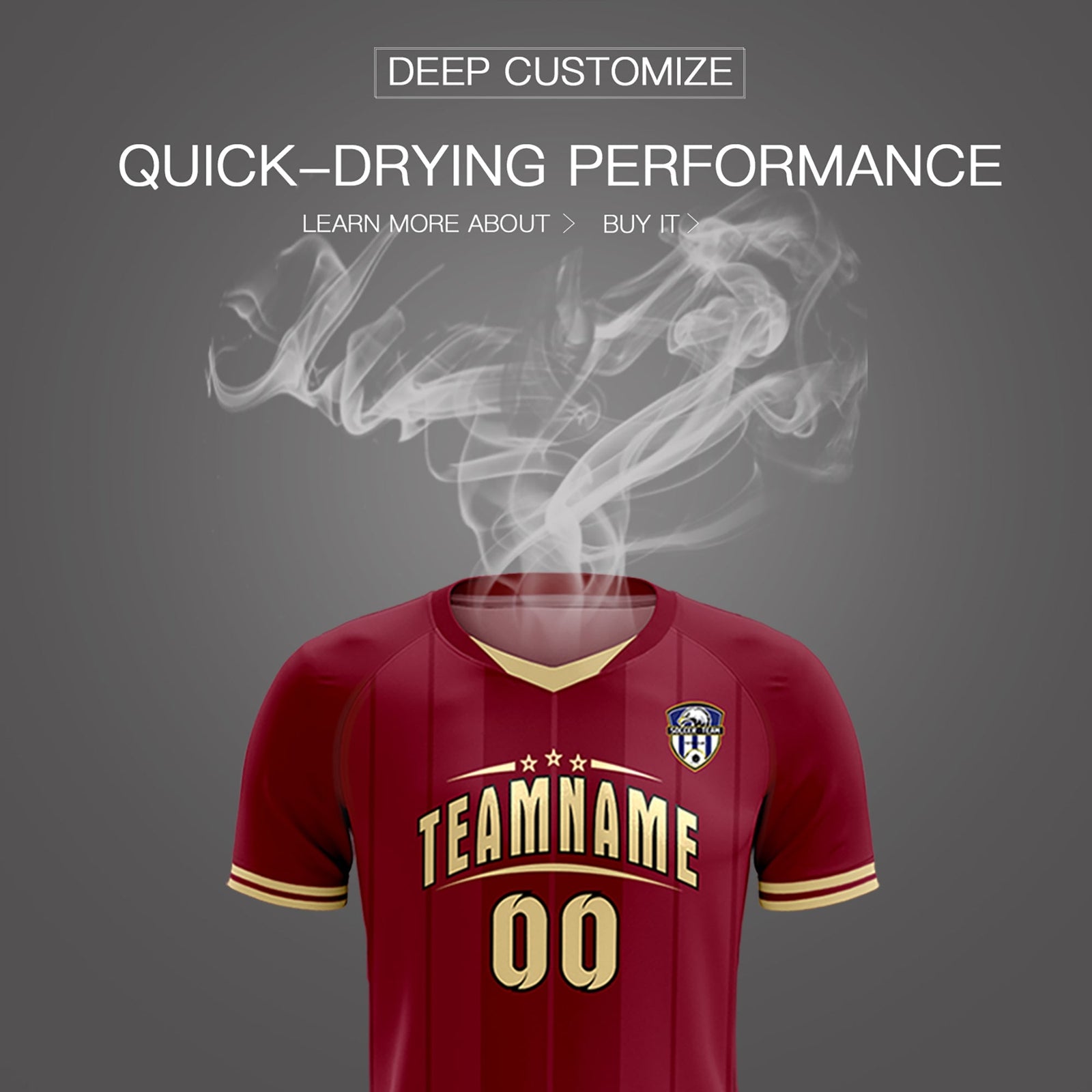Custom Crimson Classic Striped Personalized Soccer Tops/Sets Jersey