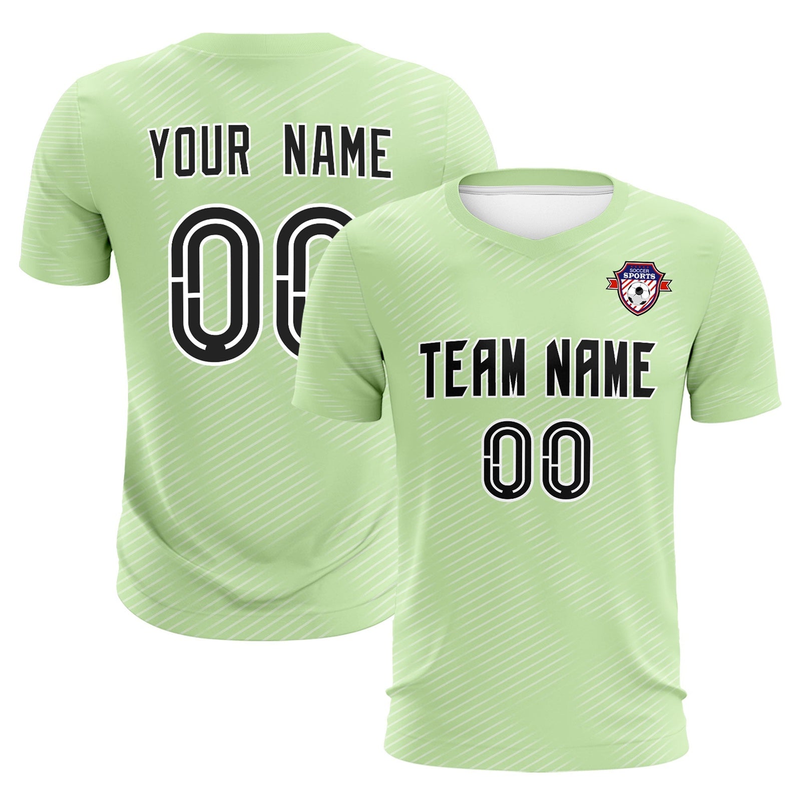 Custom Green White Training Uniform For Men Soccer Sets Jersey