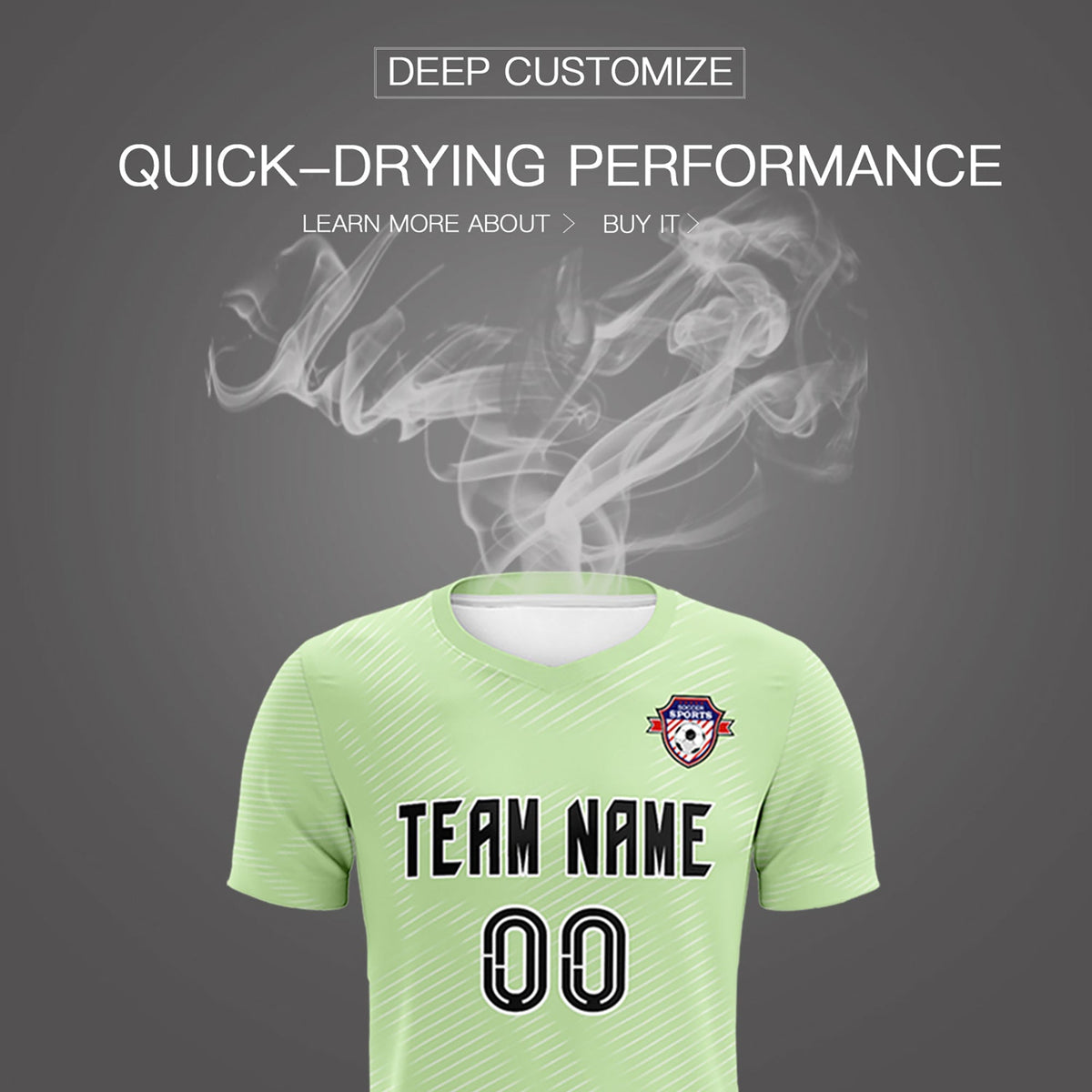 Custom Green White Training Uniform For Men Soccer Sets Jersey