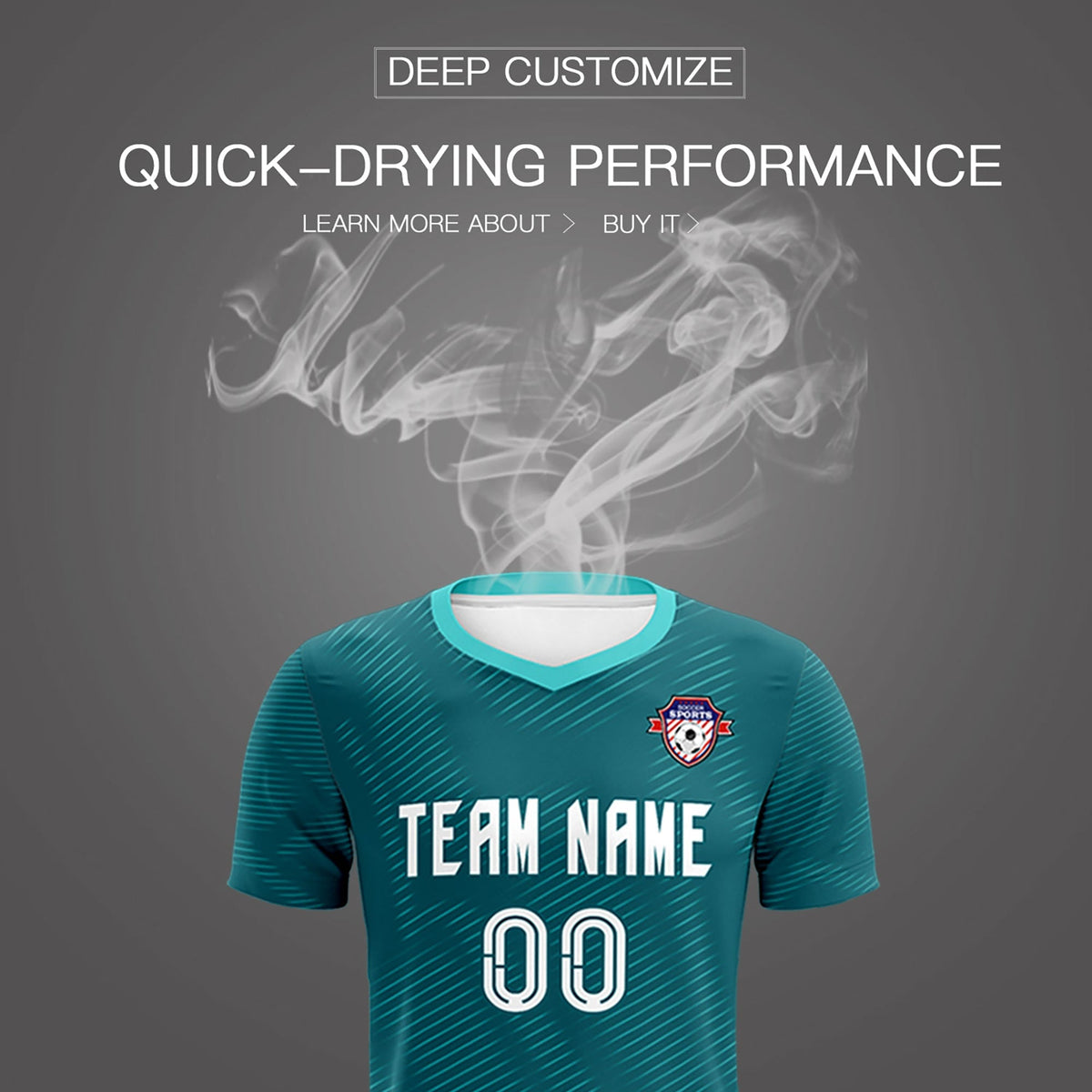 Custom Aqua Aqua Training Uniform For Men Soccer Sets Jersey