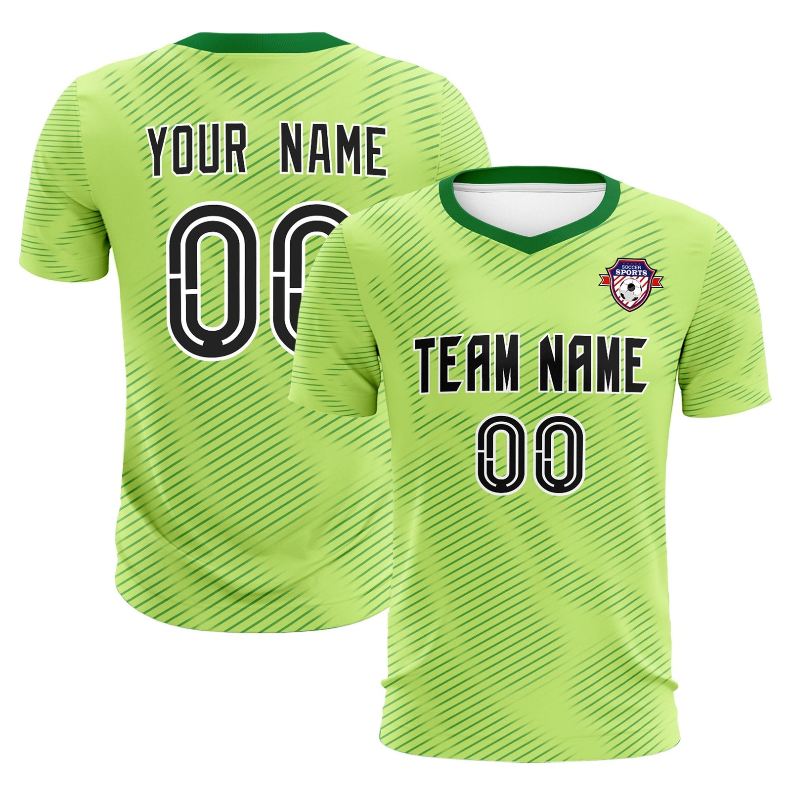 Custom Green Kelly Green Training Uniform For Men Soccer Sets Jersey