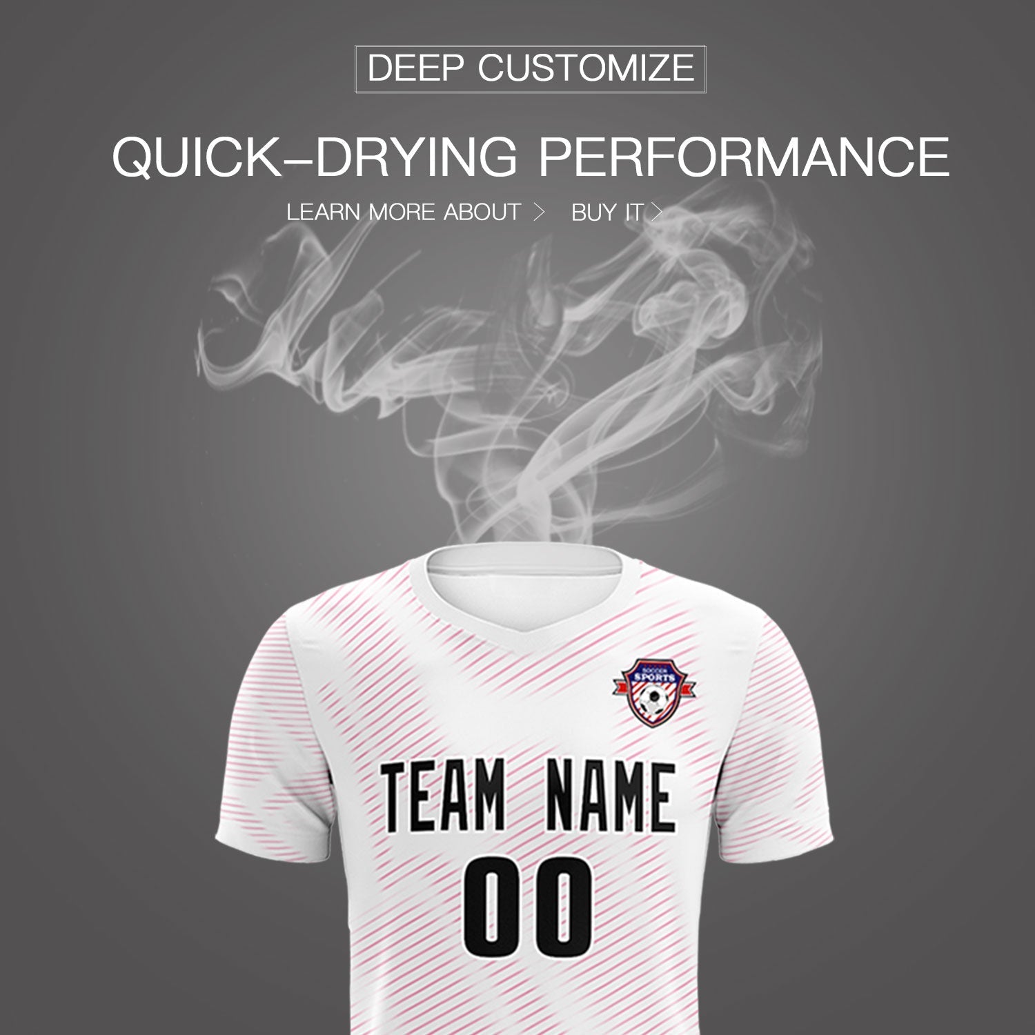 Custom White Pink Training Uniform For Men Soccer Sets Jersey