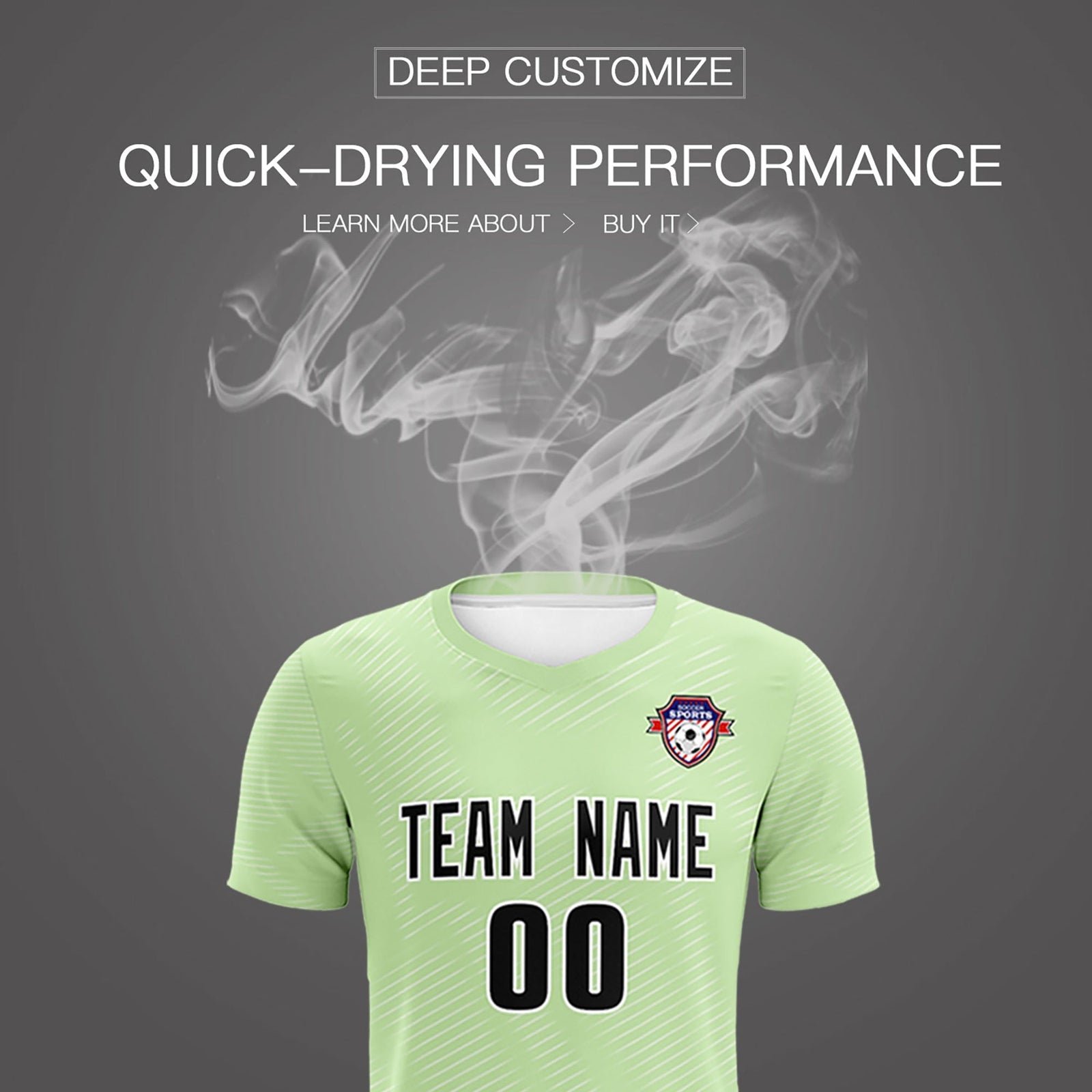 Custom Green White Training Uniform For Men Soccer Sets Jersey