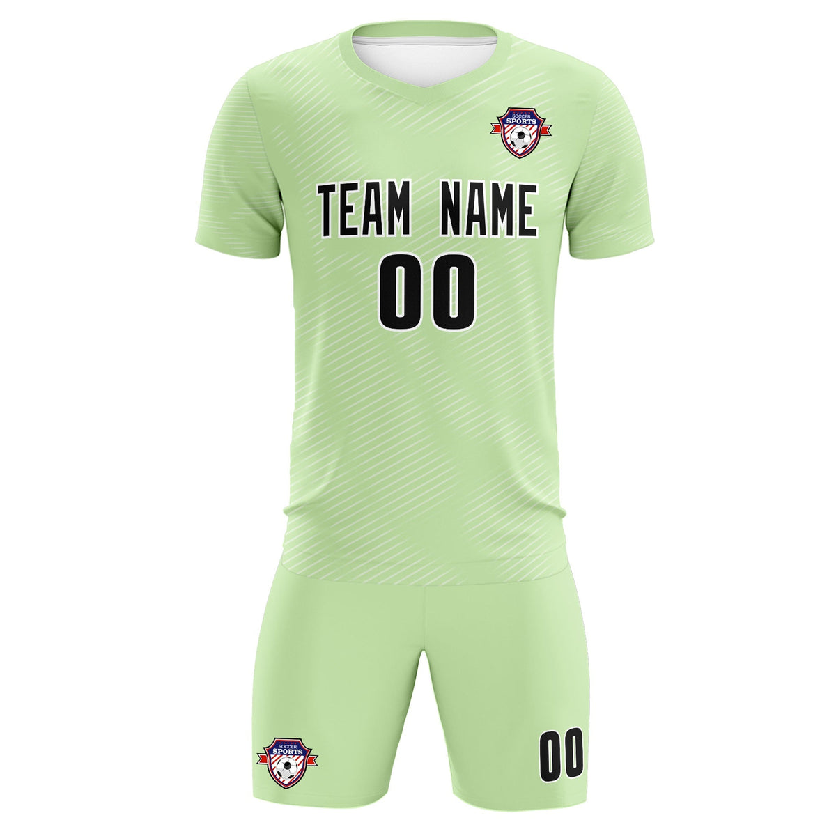 Custom Green White Training Uniform For Men Soccer Sets Jersey