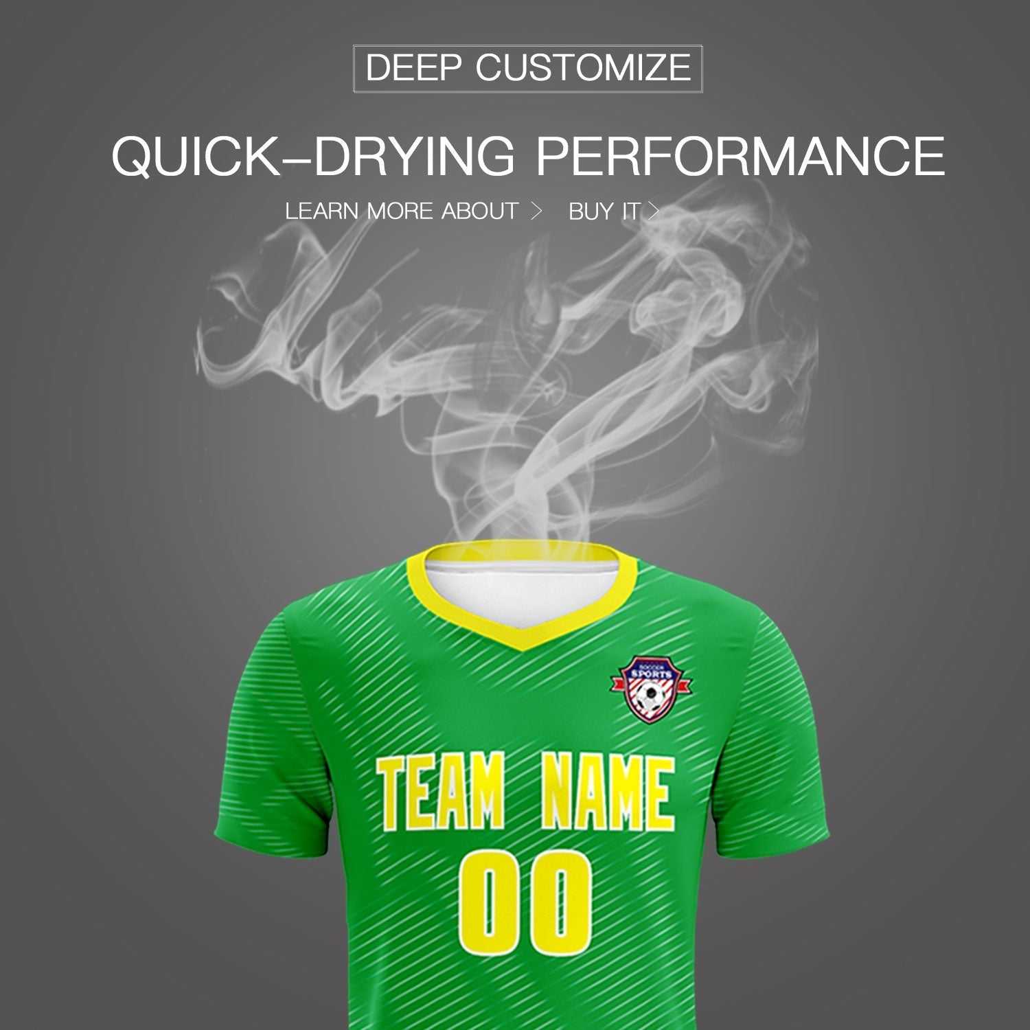 Custom Kelly Green Gold Training Uniform For Men Soccer Sets Jersey