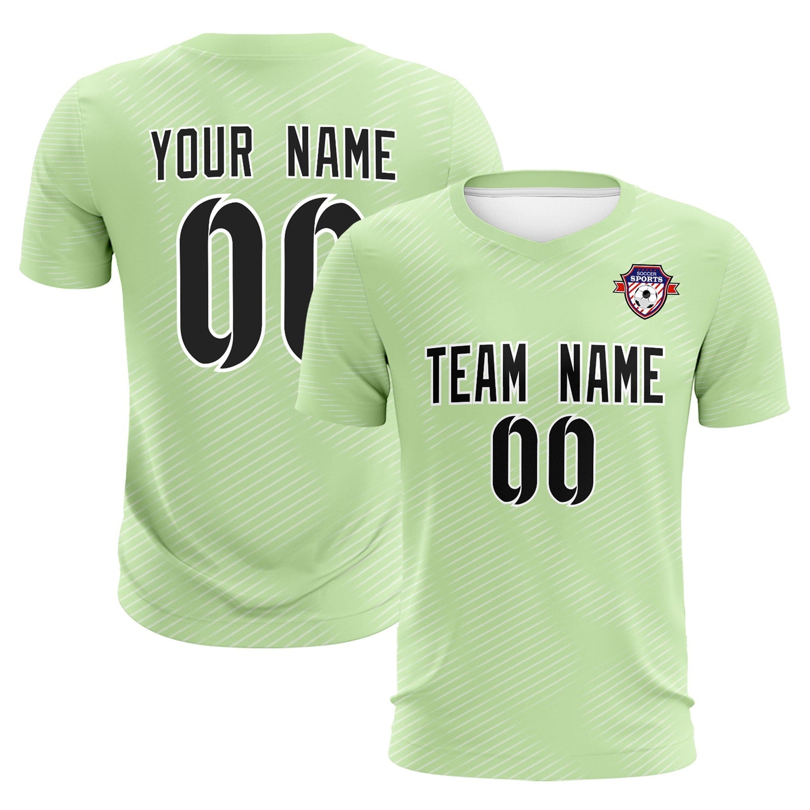 Custom Green White Training Uniform For Men Soccer Sets Jersey